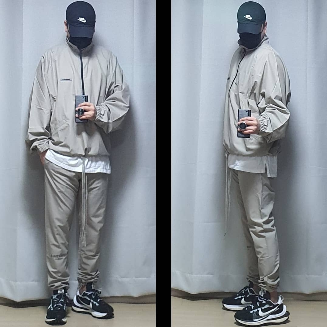 Essentials Track Jacket Moss - 20FW, Essentials Track Pants Moss - 20FW 착용 스타일