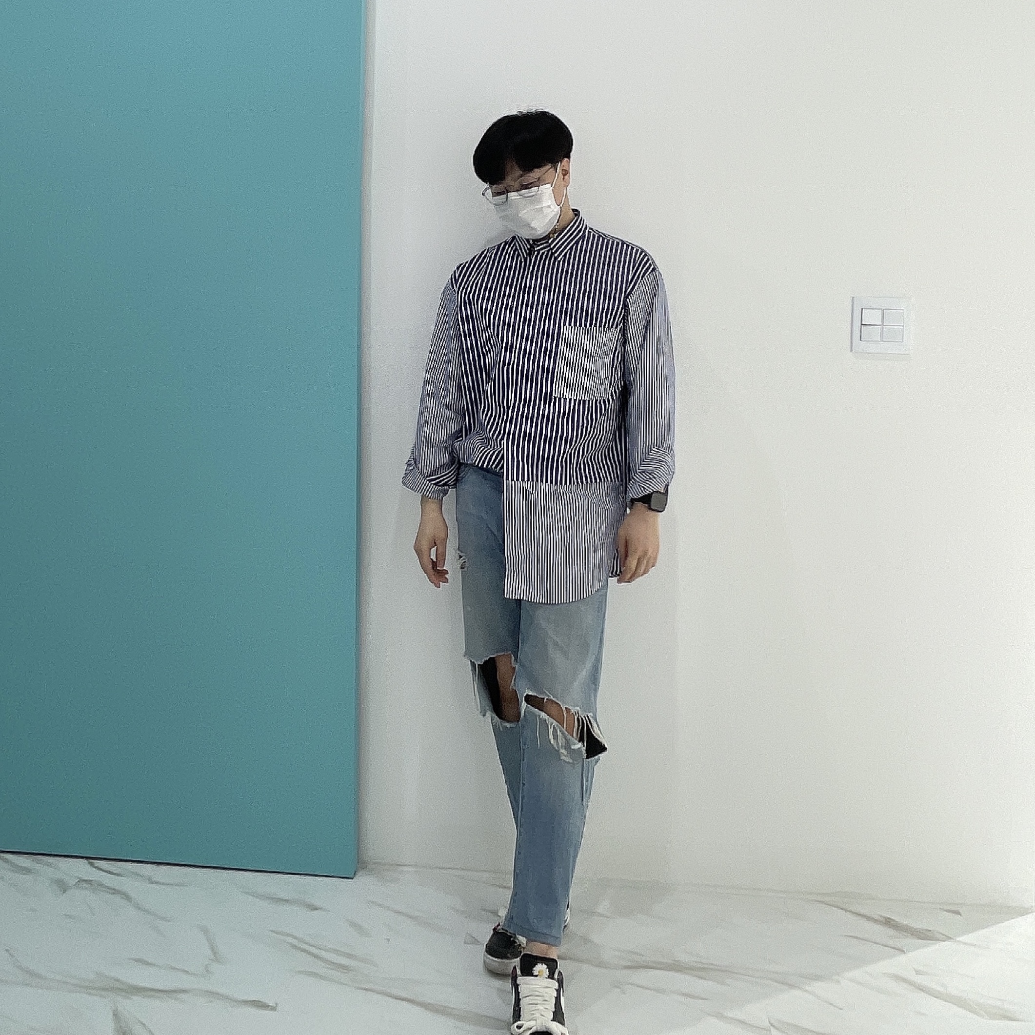 Nike x Peaceminusone Air Force 1 Low Para-Noise 착용 스타일 - 1