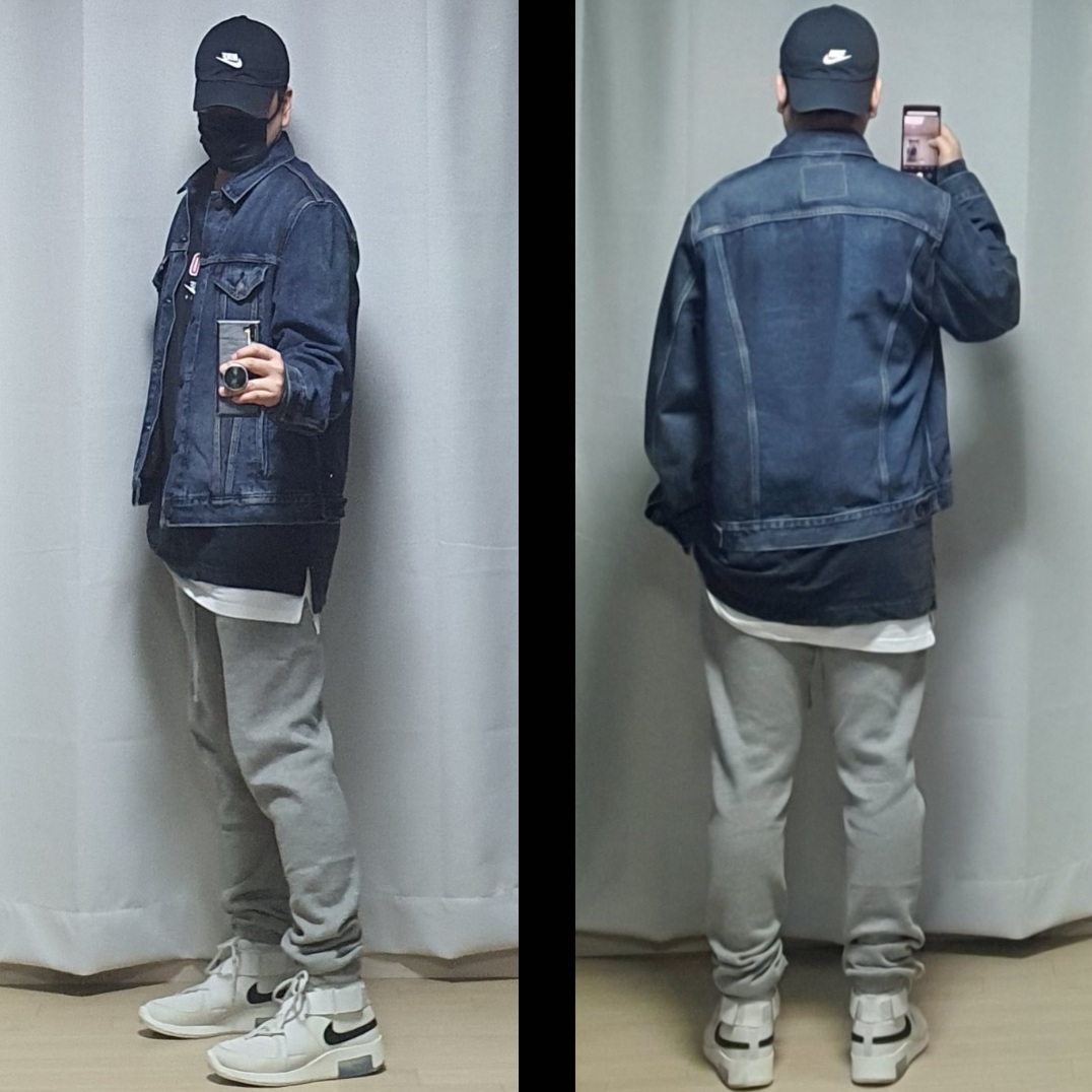 Nike x Fear of God Air Fear of God Raid Light Bone, Essentials Sweatpants Heather Oatmeal - 20FW 착용 스타일