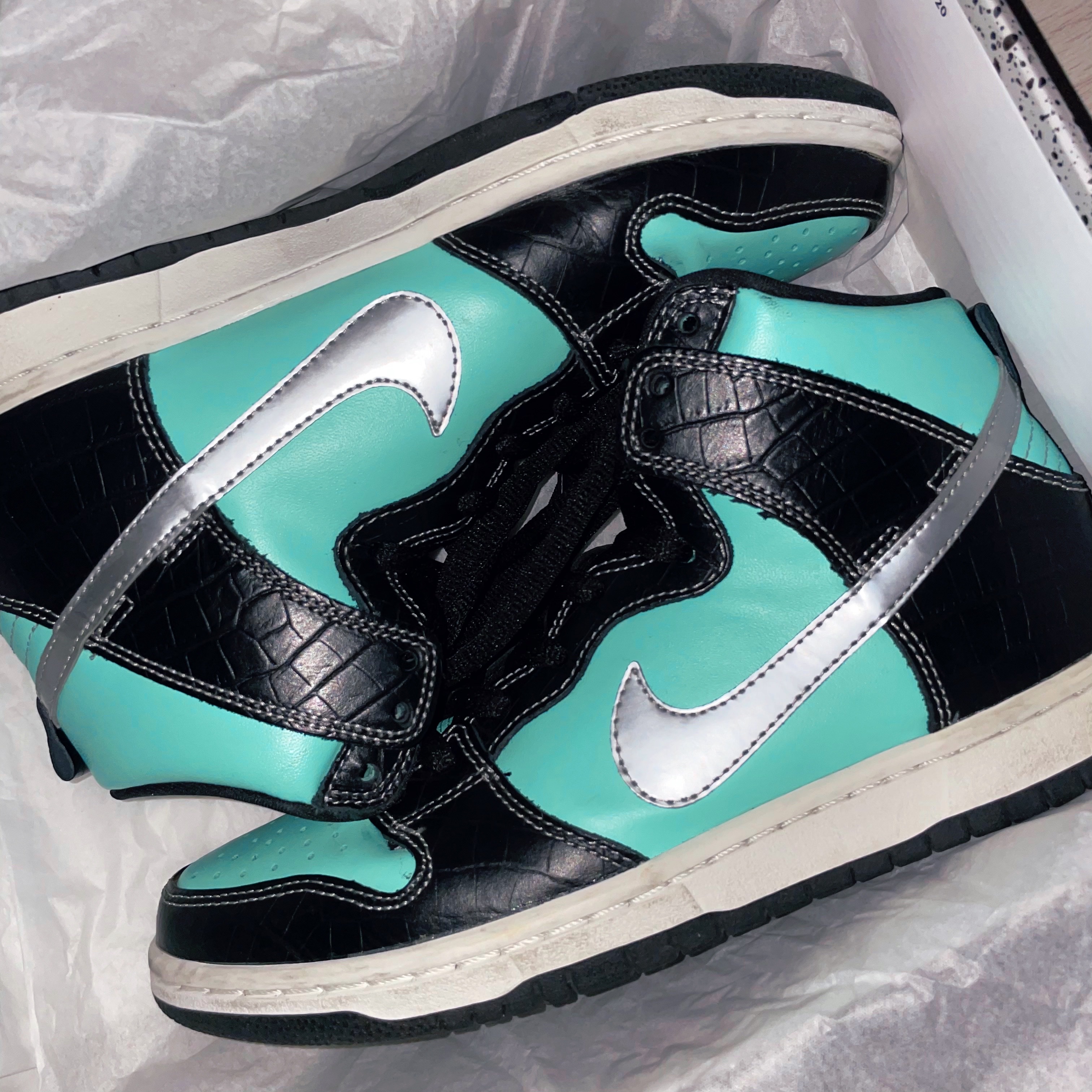 Nike x Diamond Supply Co. SB Dunk High Tiffany 착용 스타일