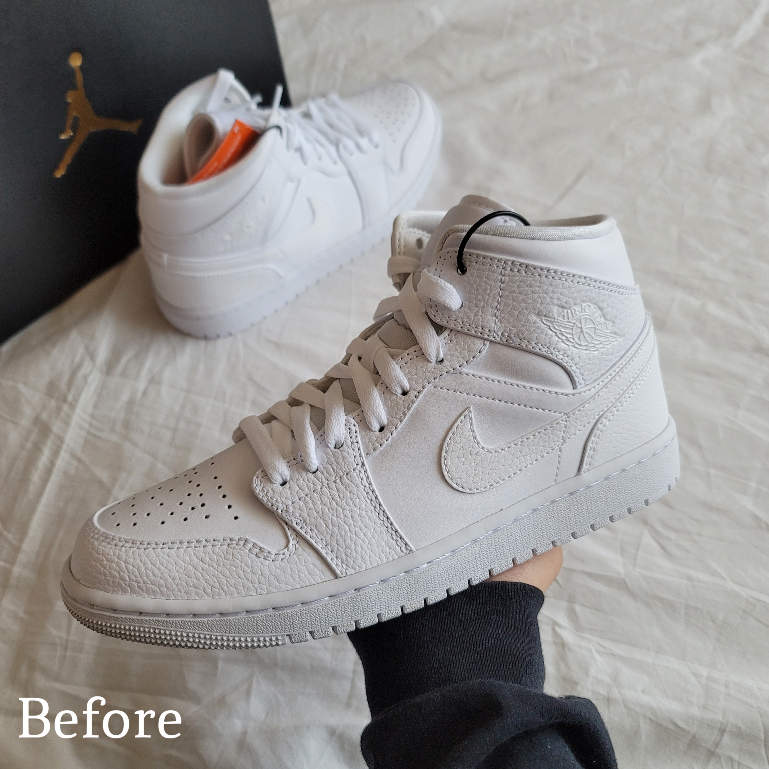 Jordan 1 Mid Triple White 착용 스타일 - 2