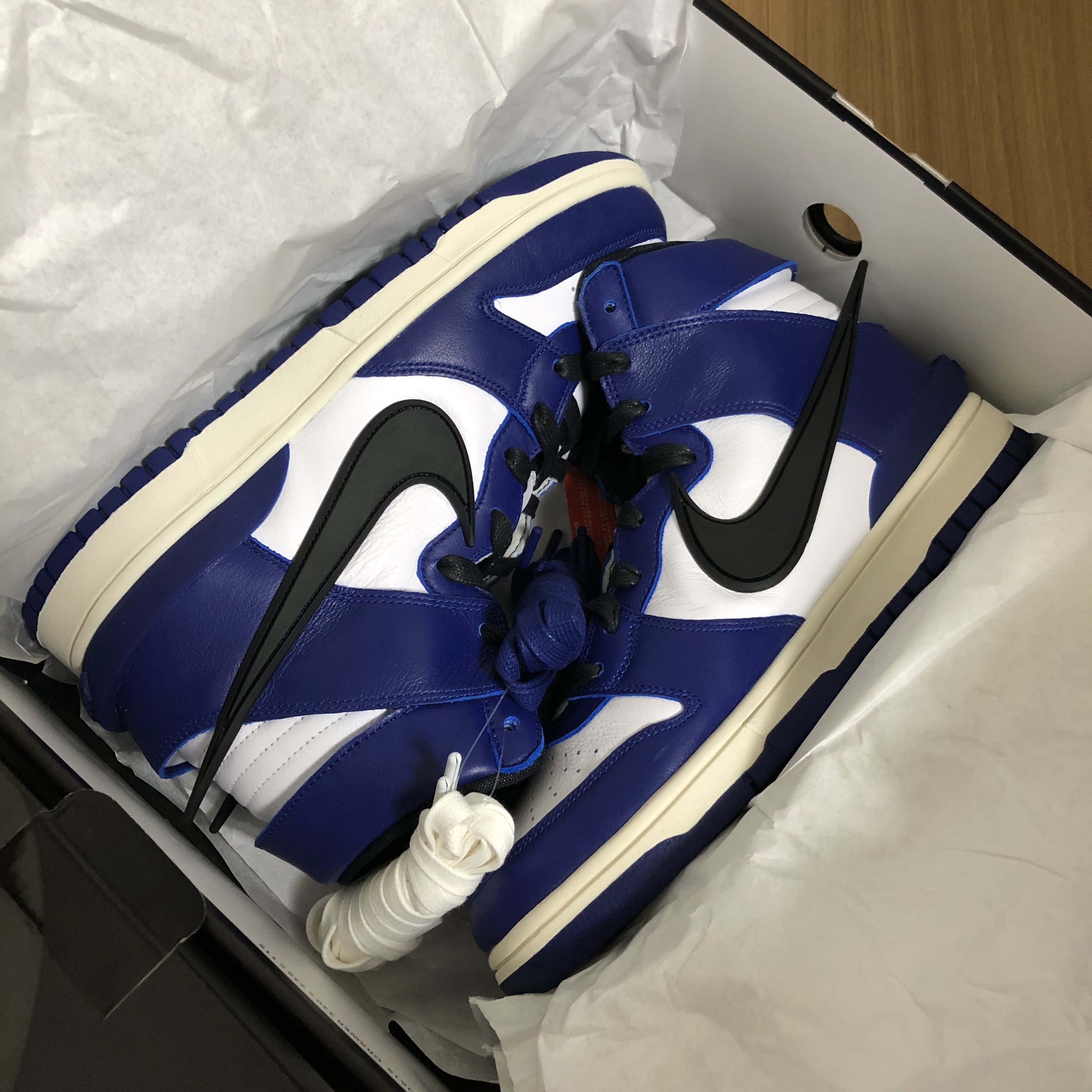 Nike x Ambush Dunk High Deep Royal Blue 착용 스타일