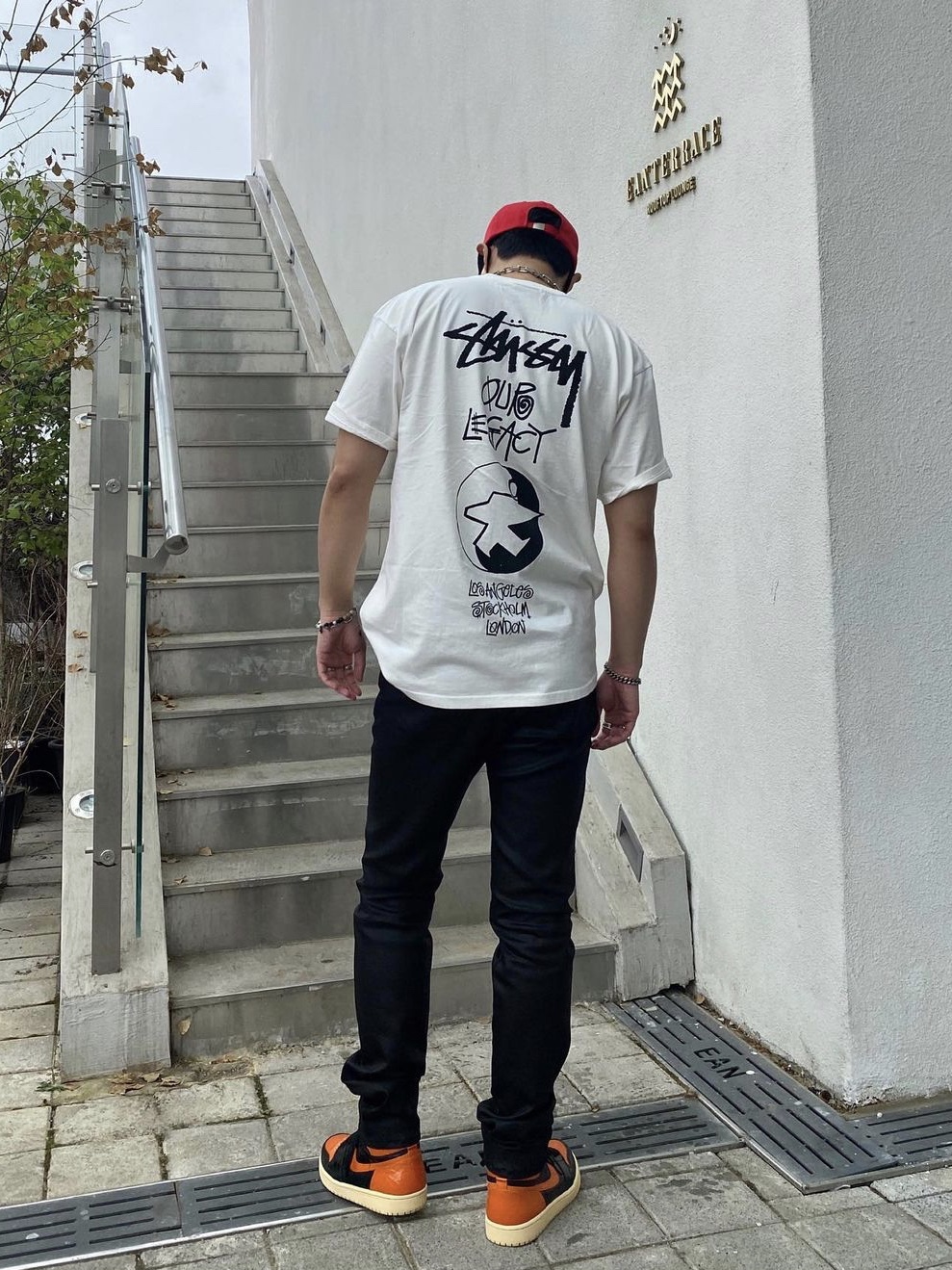 Jordan 1 Retro High Shattered Backboard 3.0, Stussy x Our Legacy Surfman Pig. Dyed T-Shirt Natural - 20FW 착용 스타일 - 2