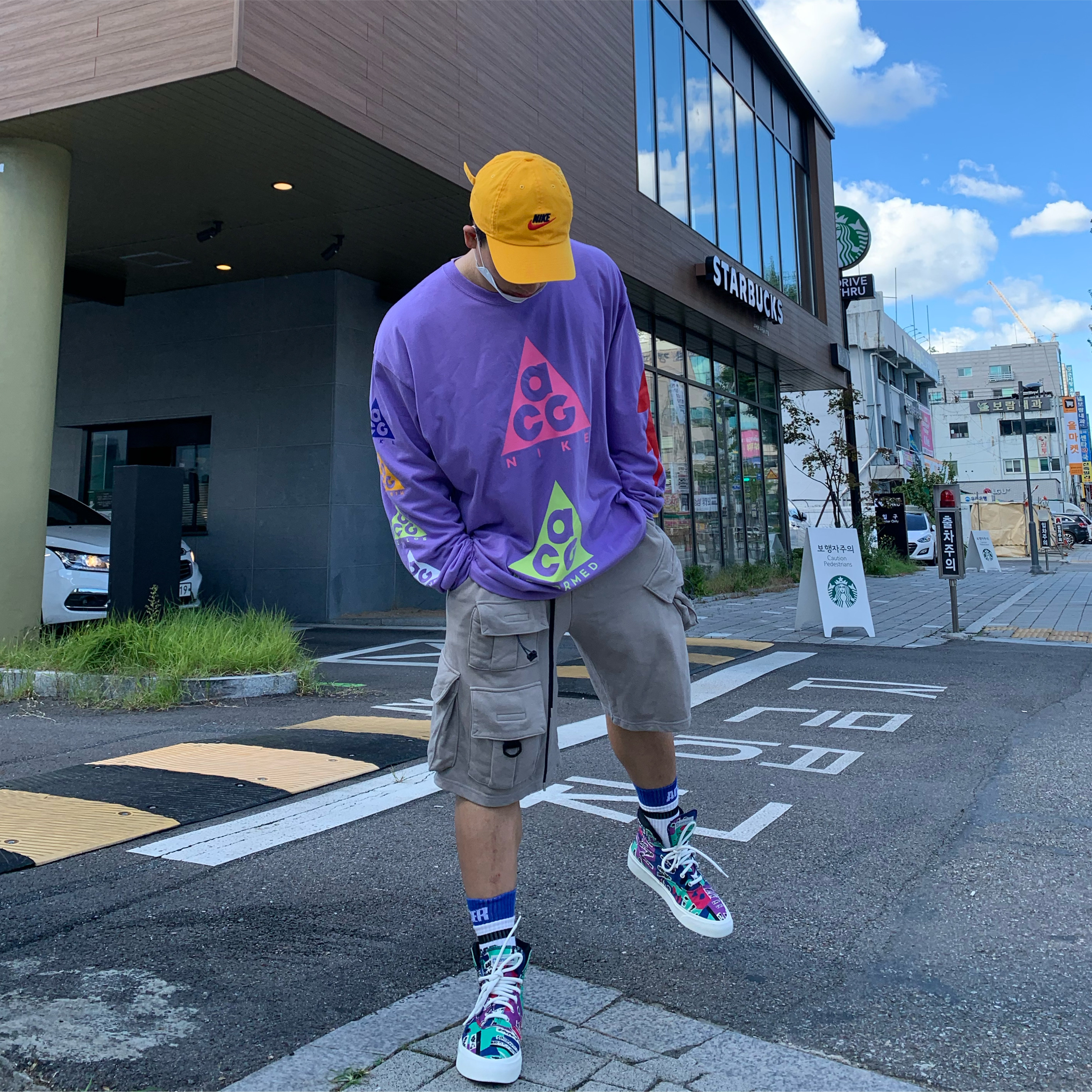 Converse x Fear of God Essentials Skid Grip Hi 착용 스타일