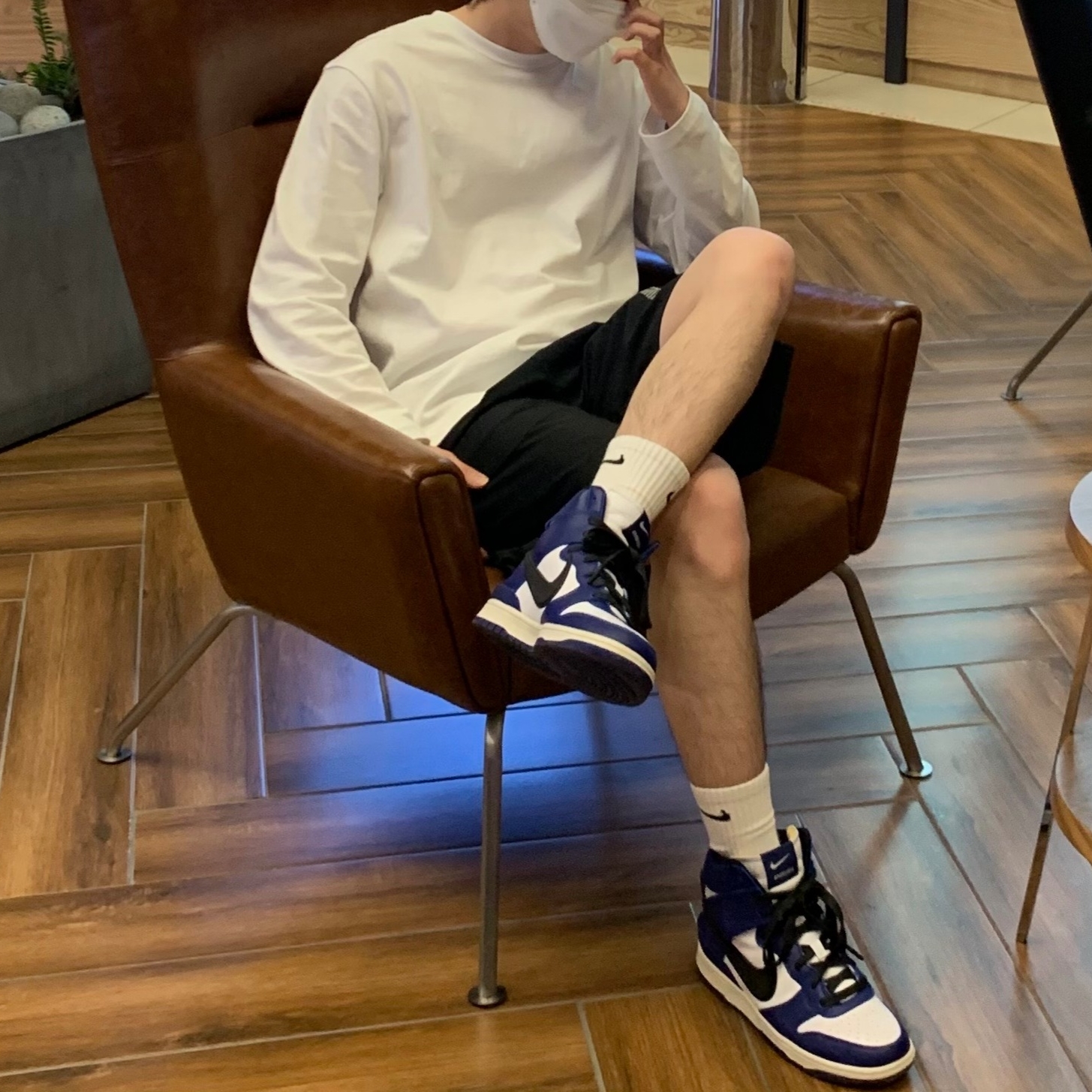 Nike x Ambush Dunk High Deep Royal Blue 착용 스타일