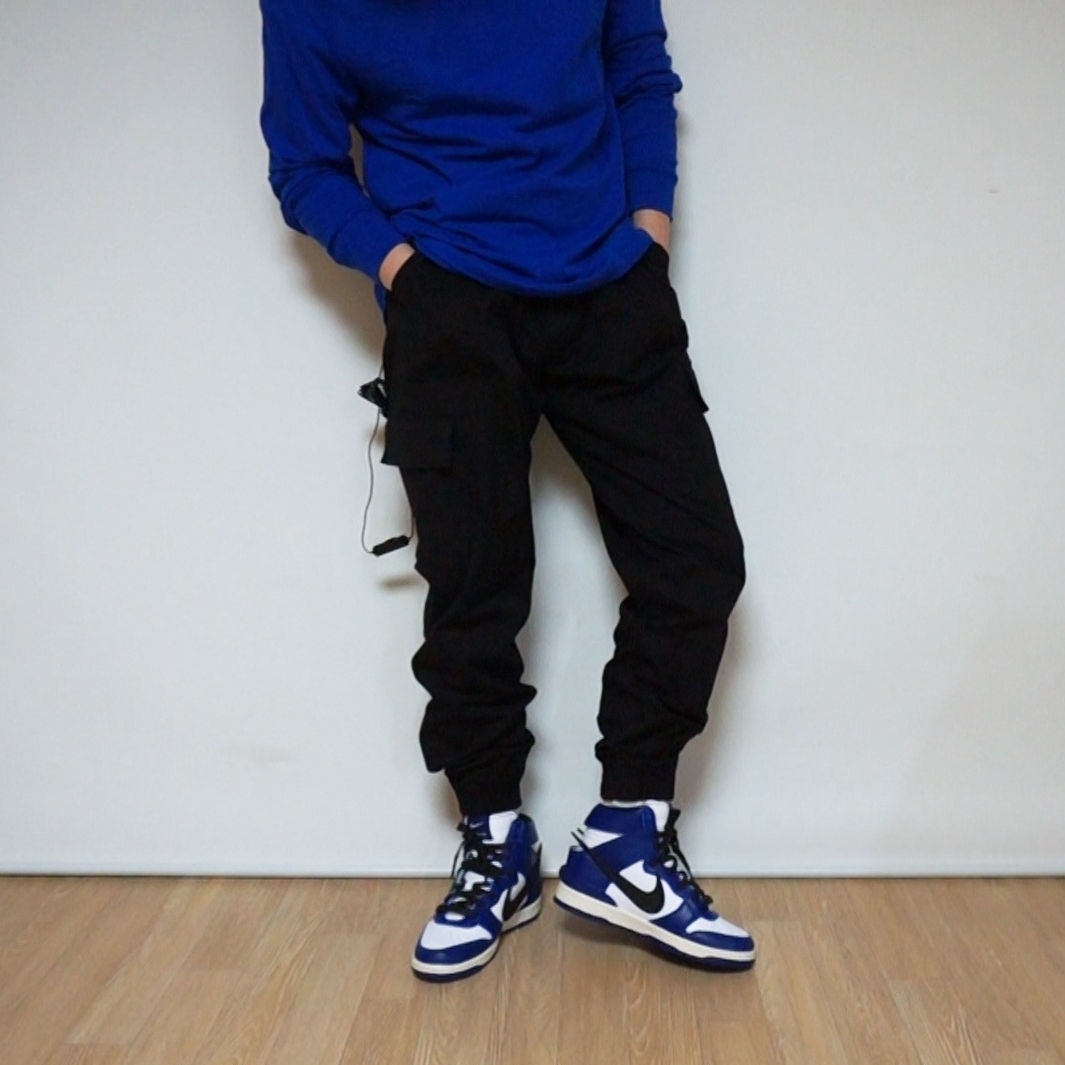 Nike x Ambush Dunk High Deep Royal Blue, Nike Dunk Low Retro University Blue 착용 스타일 - 1