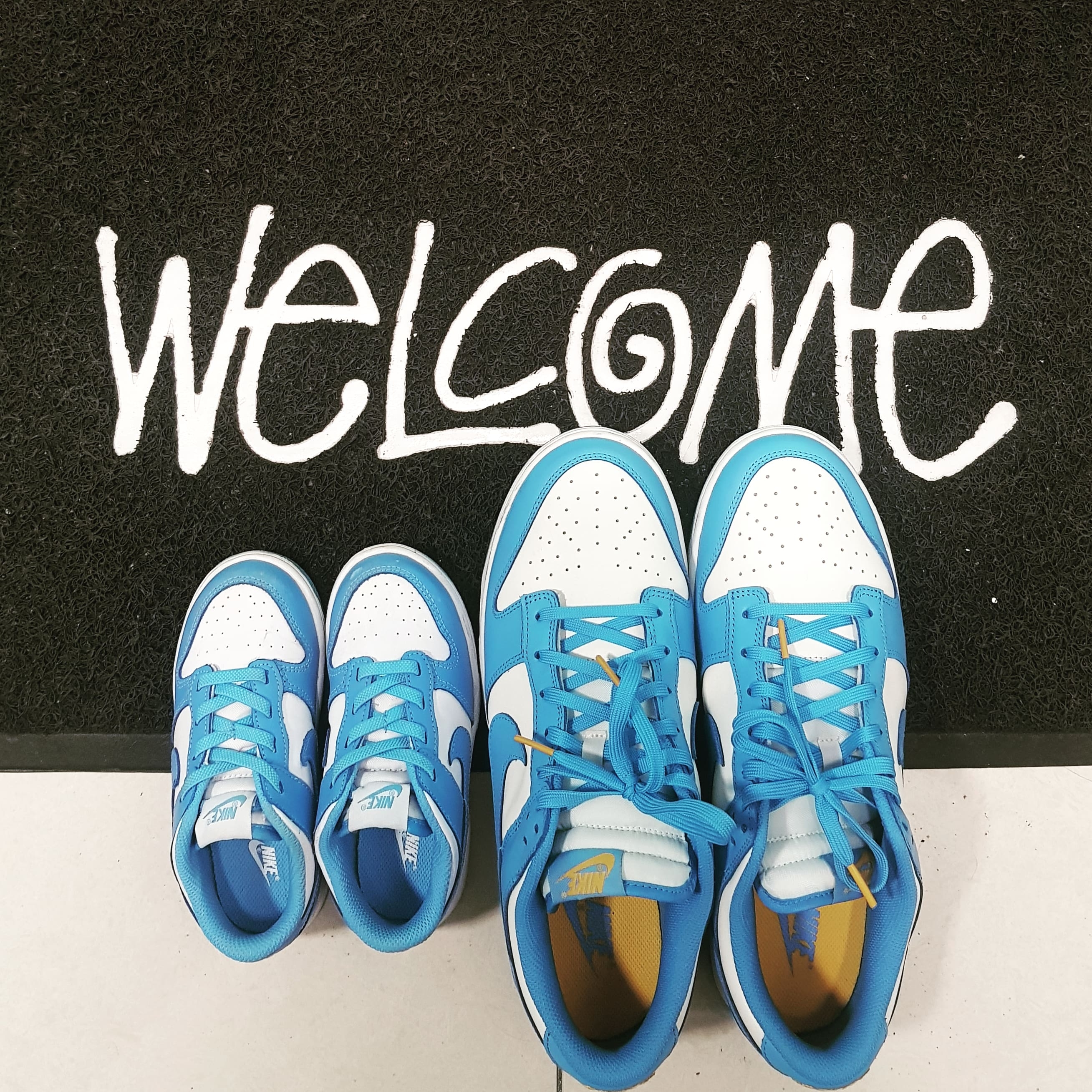 (W) Nike Dunk Low Coast, (TD) Nike Dunk Low University Blue 착용 스타일