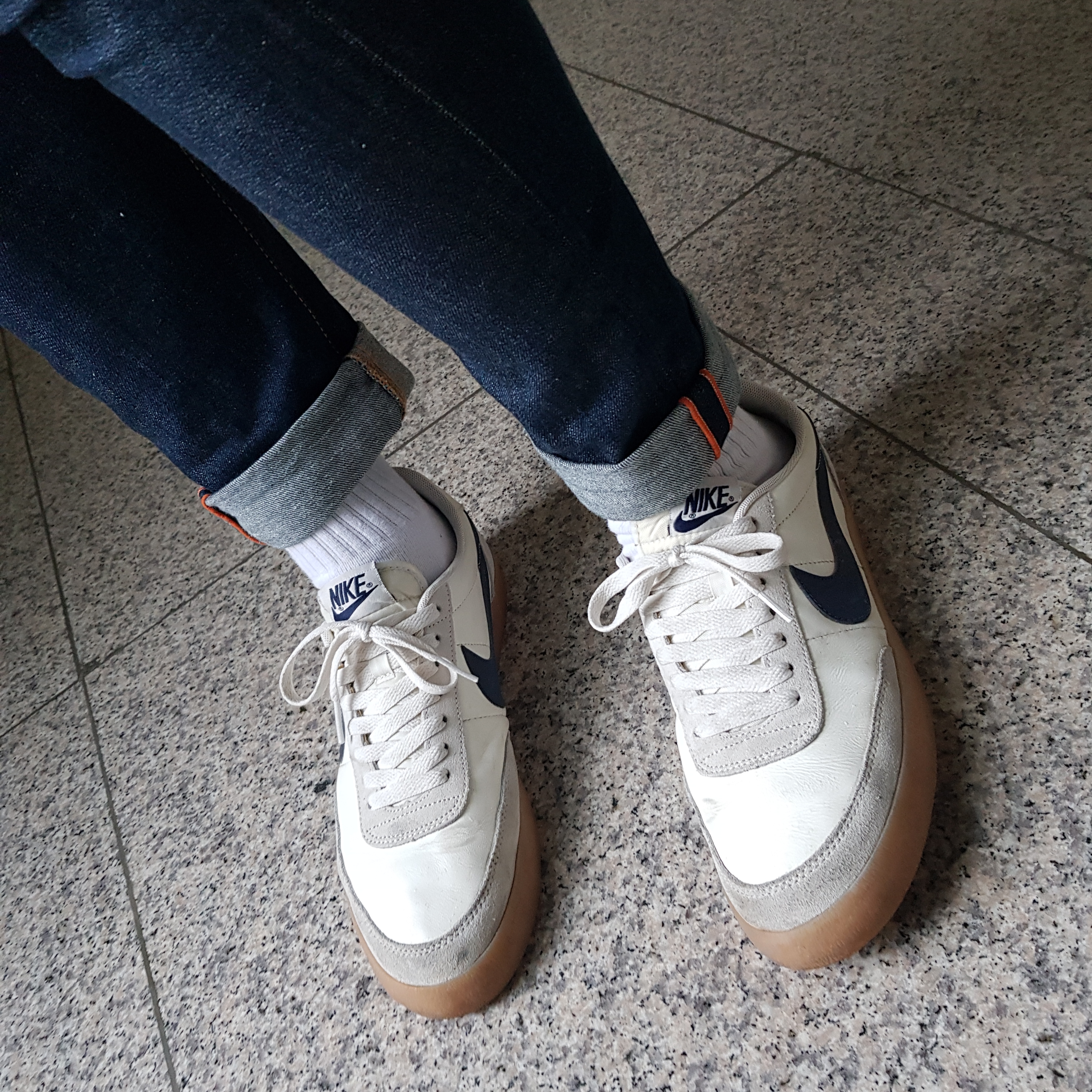 Nike x J.Crew Killshot 2 Sail Midnight Navy 착용 스타일 - 2