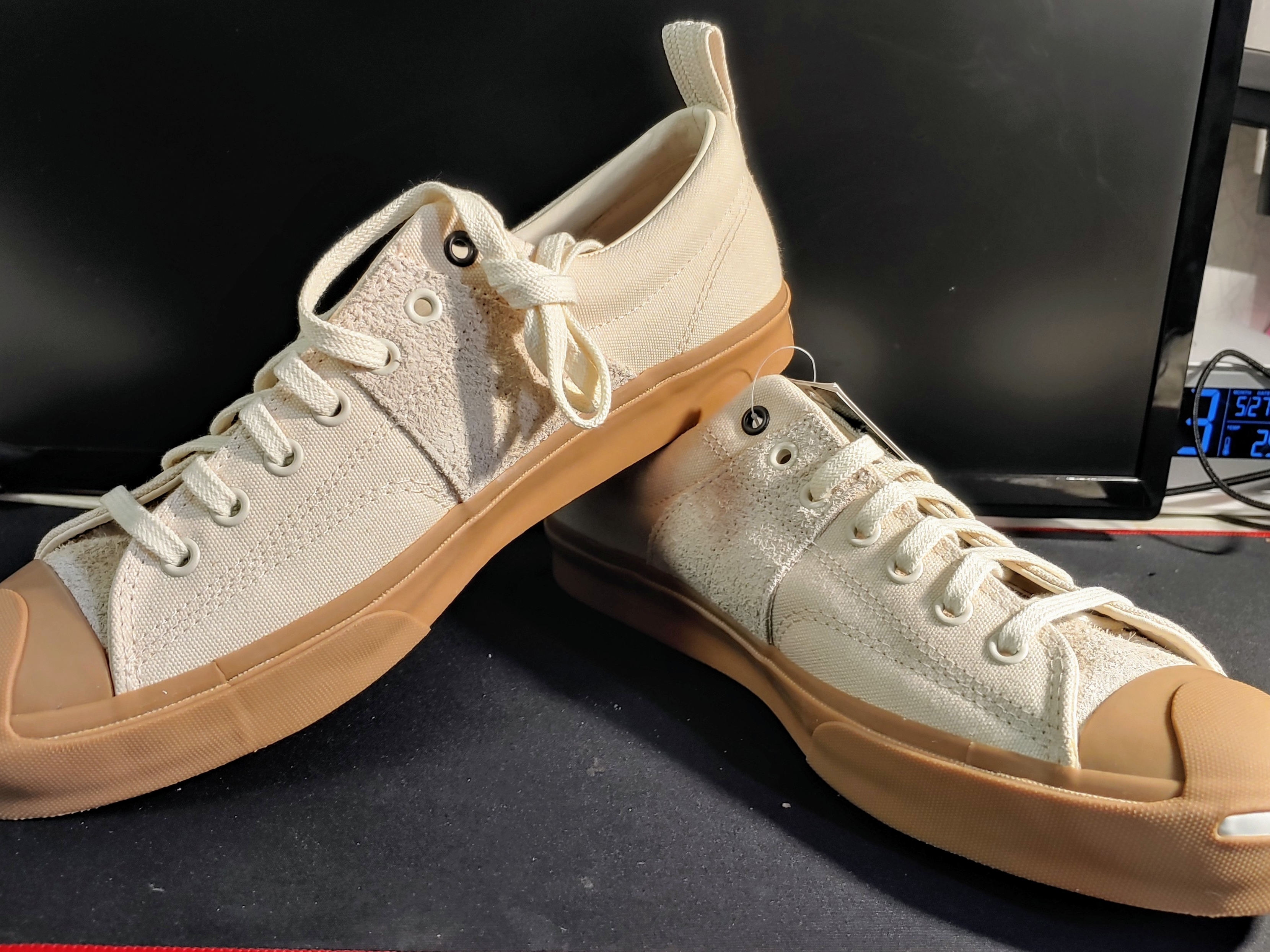 Converse x Todd Snyder Jack Purcell Ox Egret 착용 스타일 - 1