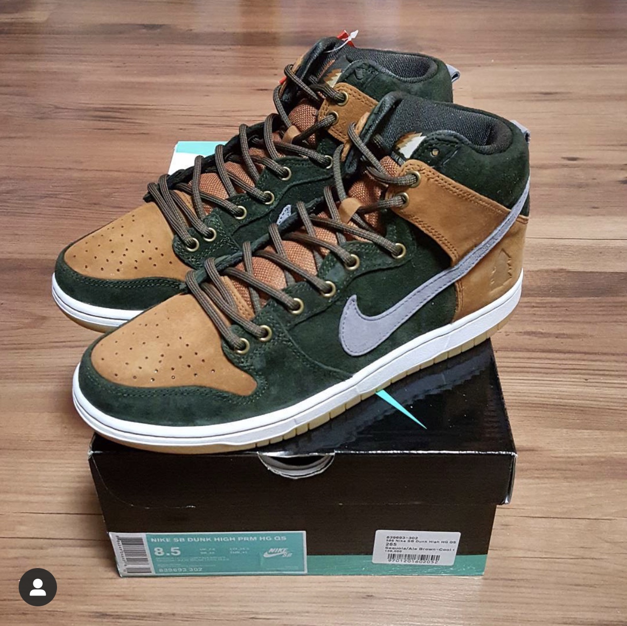 Nike Dunk SB High Homegrown Ale Brown 착용 스타일