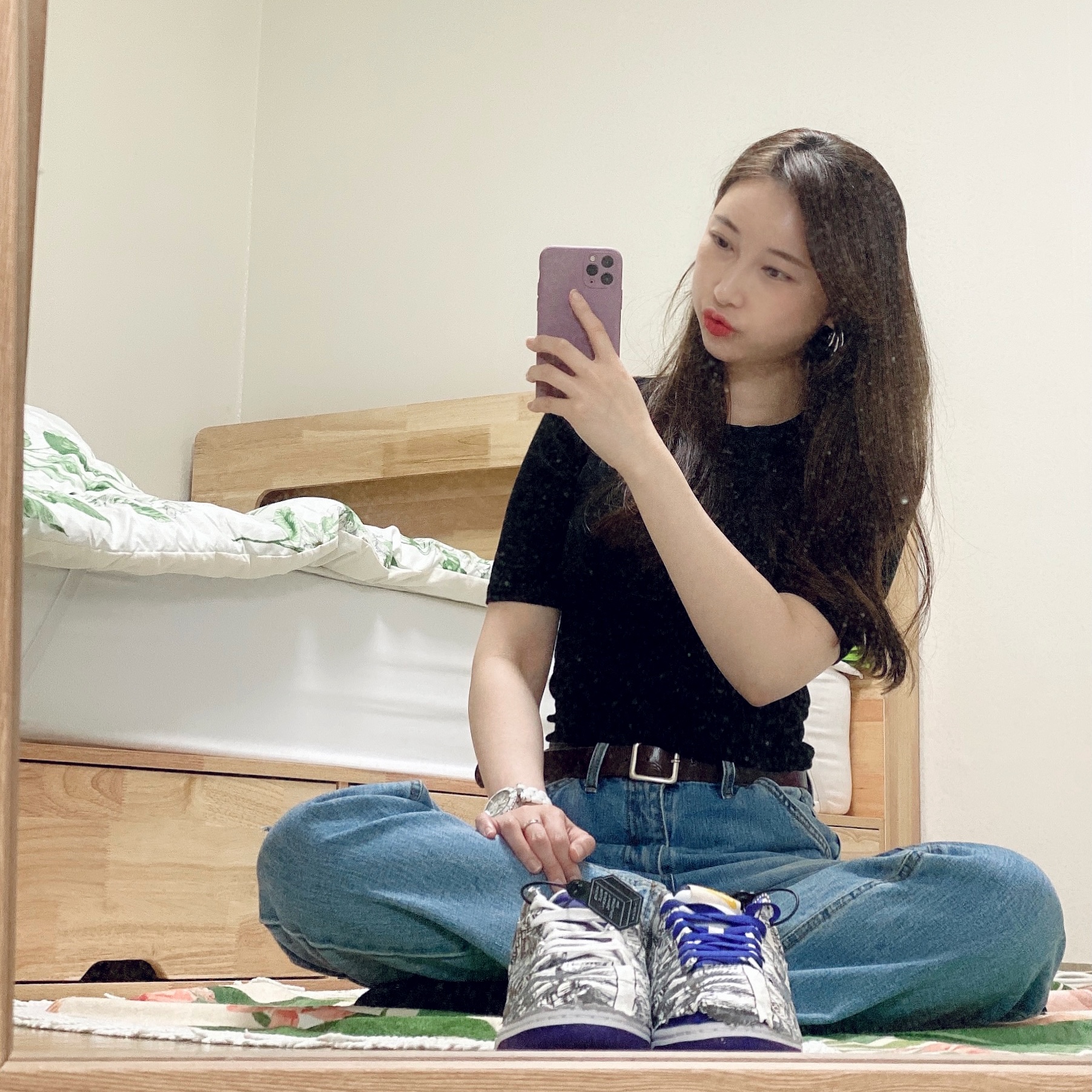 (W) Nike Dunk Low SE Flip 착용 스타일 - 2