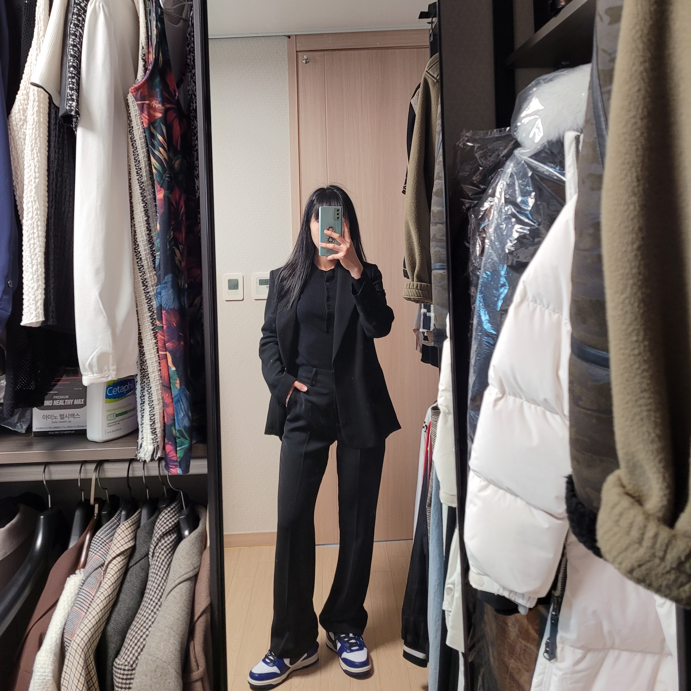 Nike x Ambush Dunk High Deep Royal Blue 착용 스타일 - 1