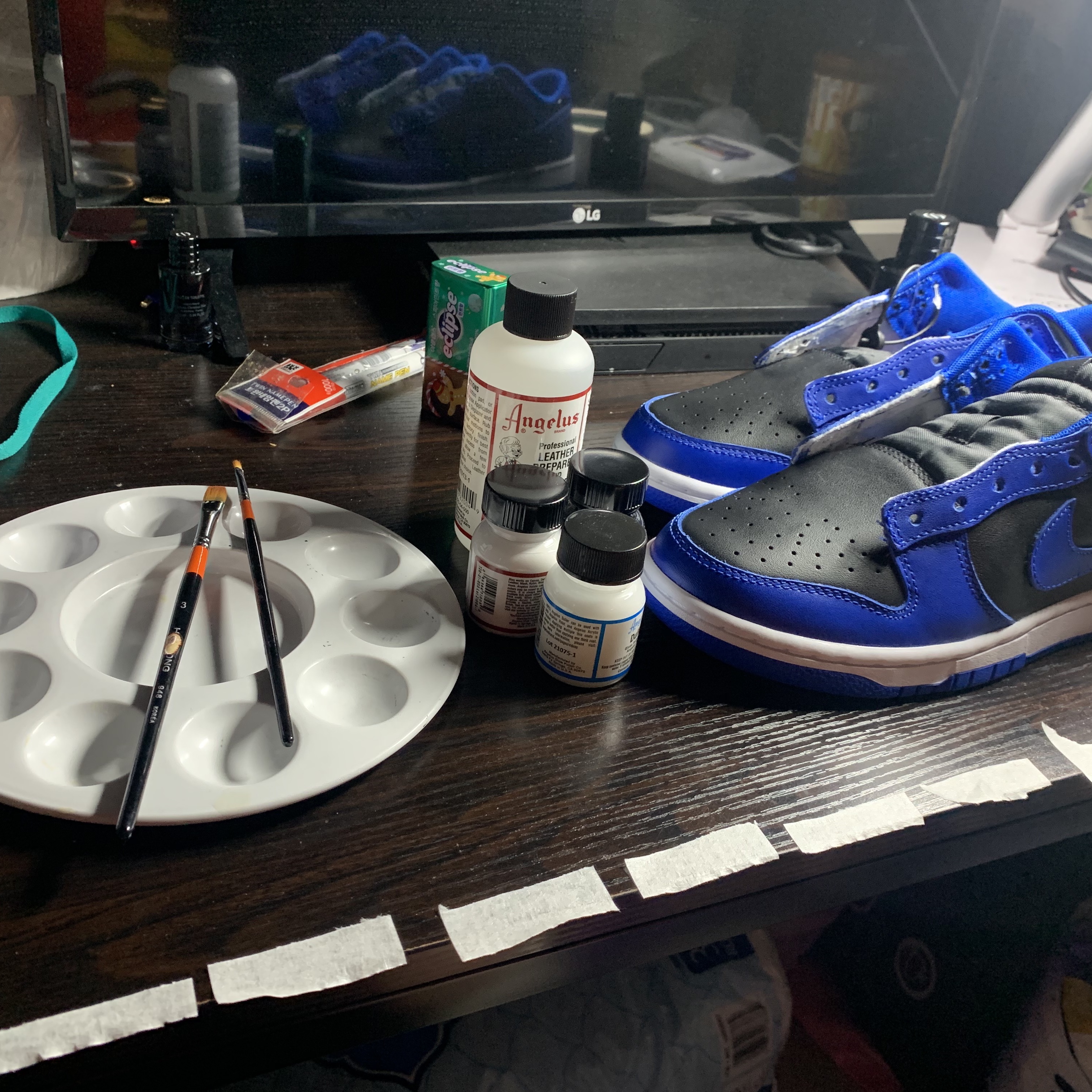 Nike Dunk Low Retro Hyper Cobalt 착용 스타일 - 1
