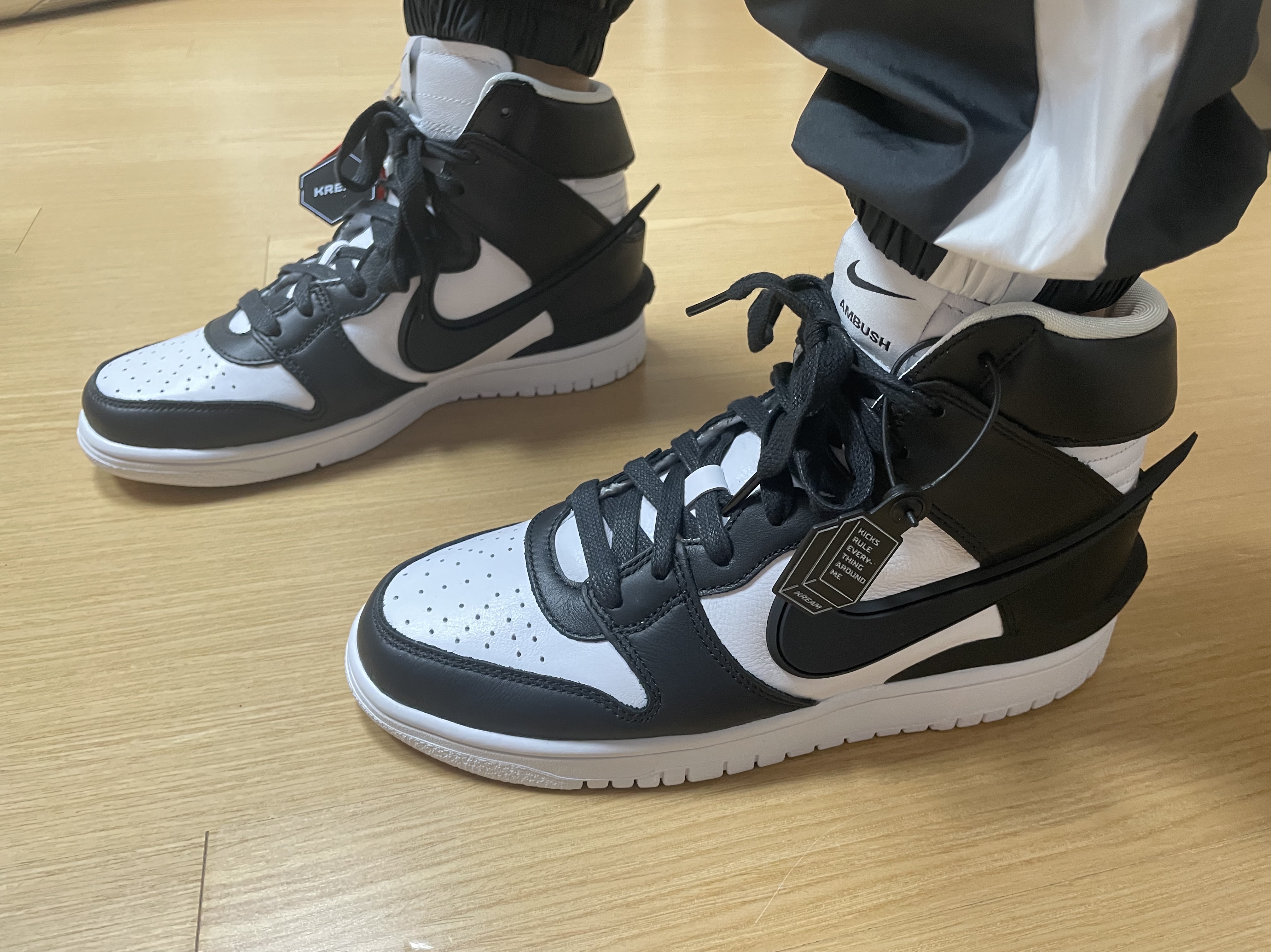 Nike x Ambush Dunk High Black, Nike Dunk High Retro Black and White 착용 스타일 - 3