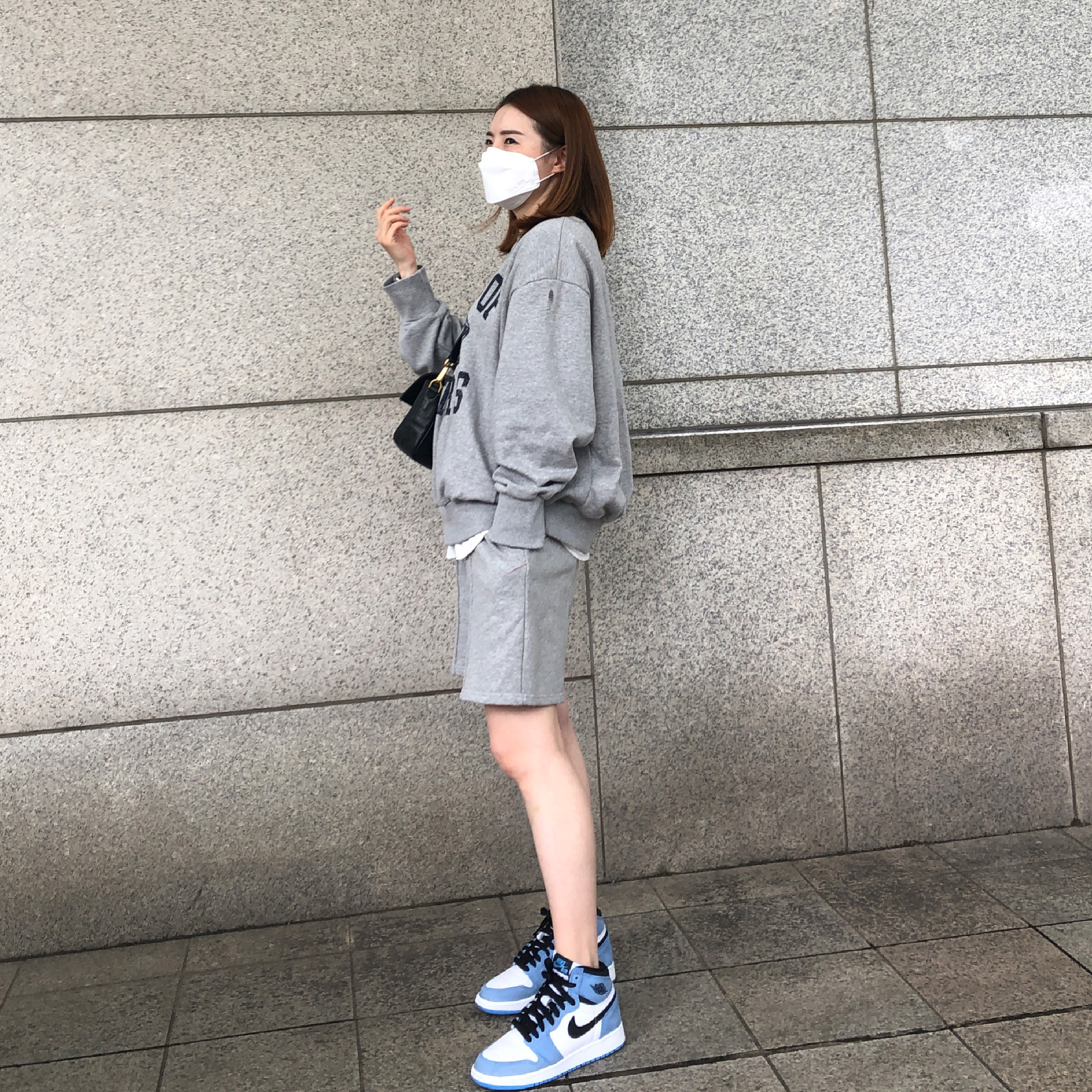 Jordan 1 Retro High OG University Blue, (GS) Jordan 1 Retro High OG University Blue 착용 스타일