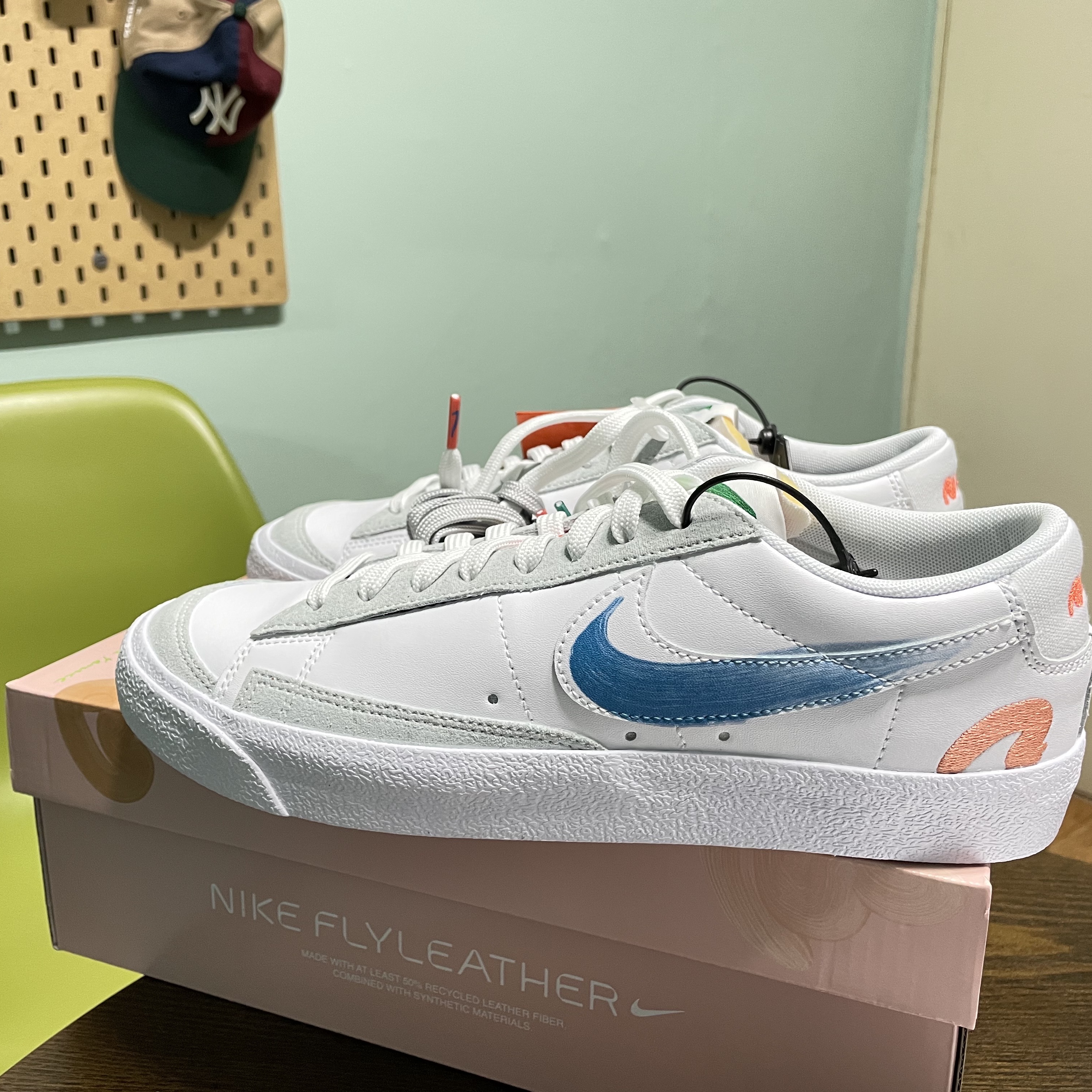 Nike x Mayumi Yamase Blazer Low '77 Flyleather Triple White 착용 스타일