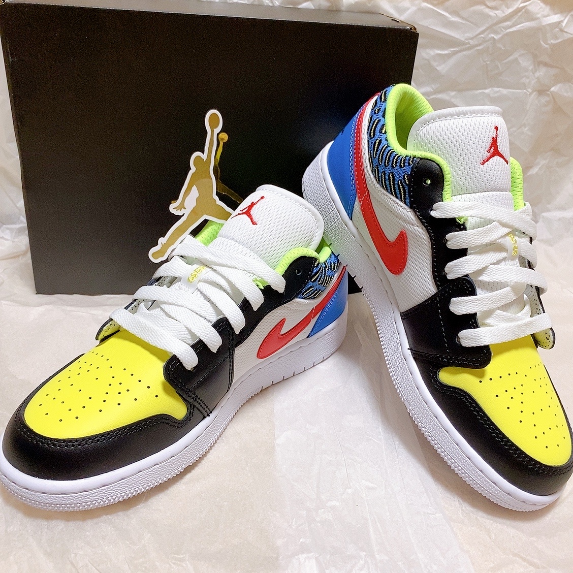 (GS) Jordan 1 Low Light Fusion Red 착용 스타일