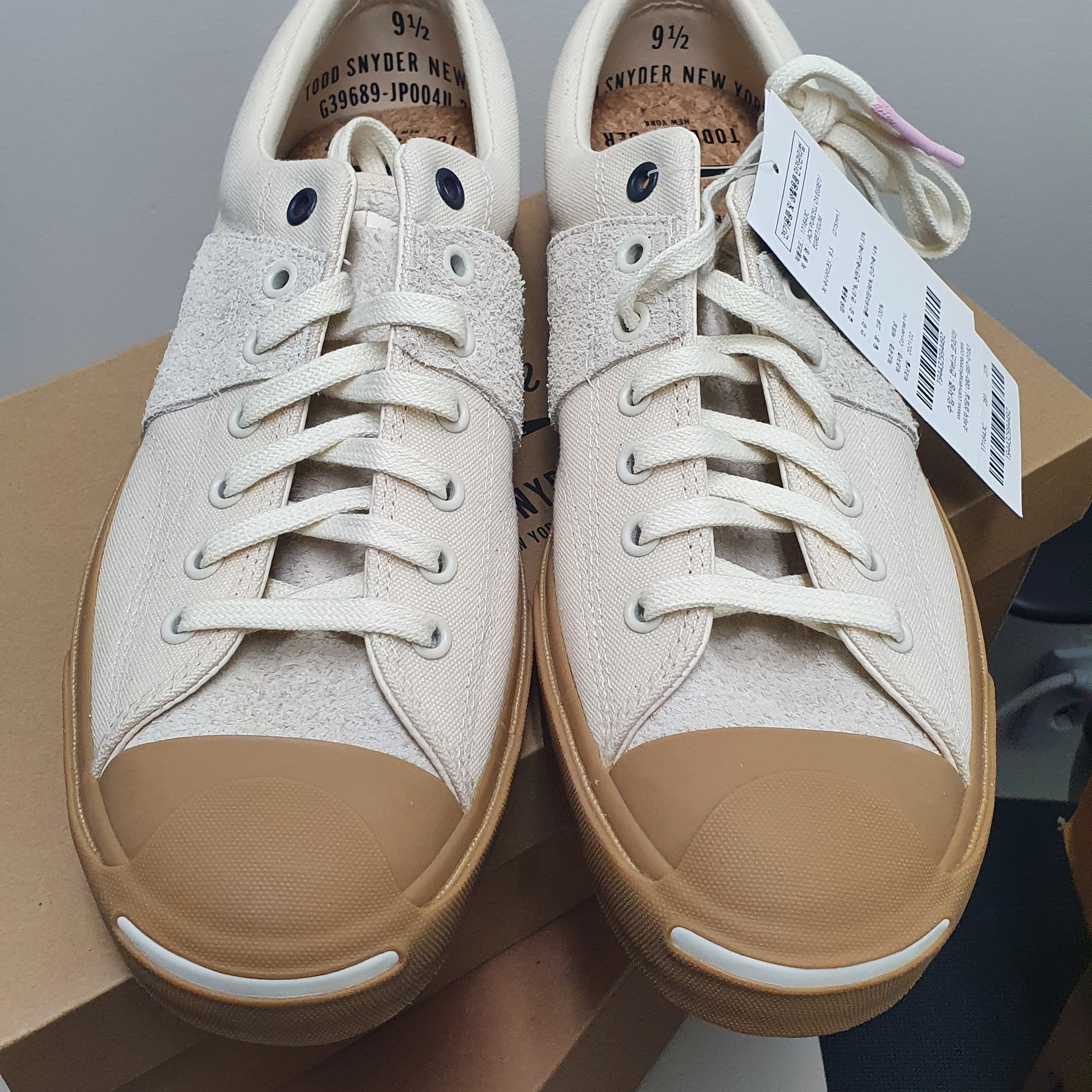 Converse x Todd Snyder Jack Purcell Ox Egret 착용 스타일 - 3