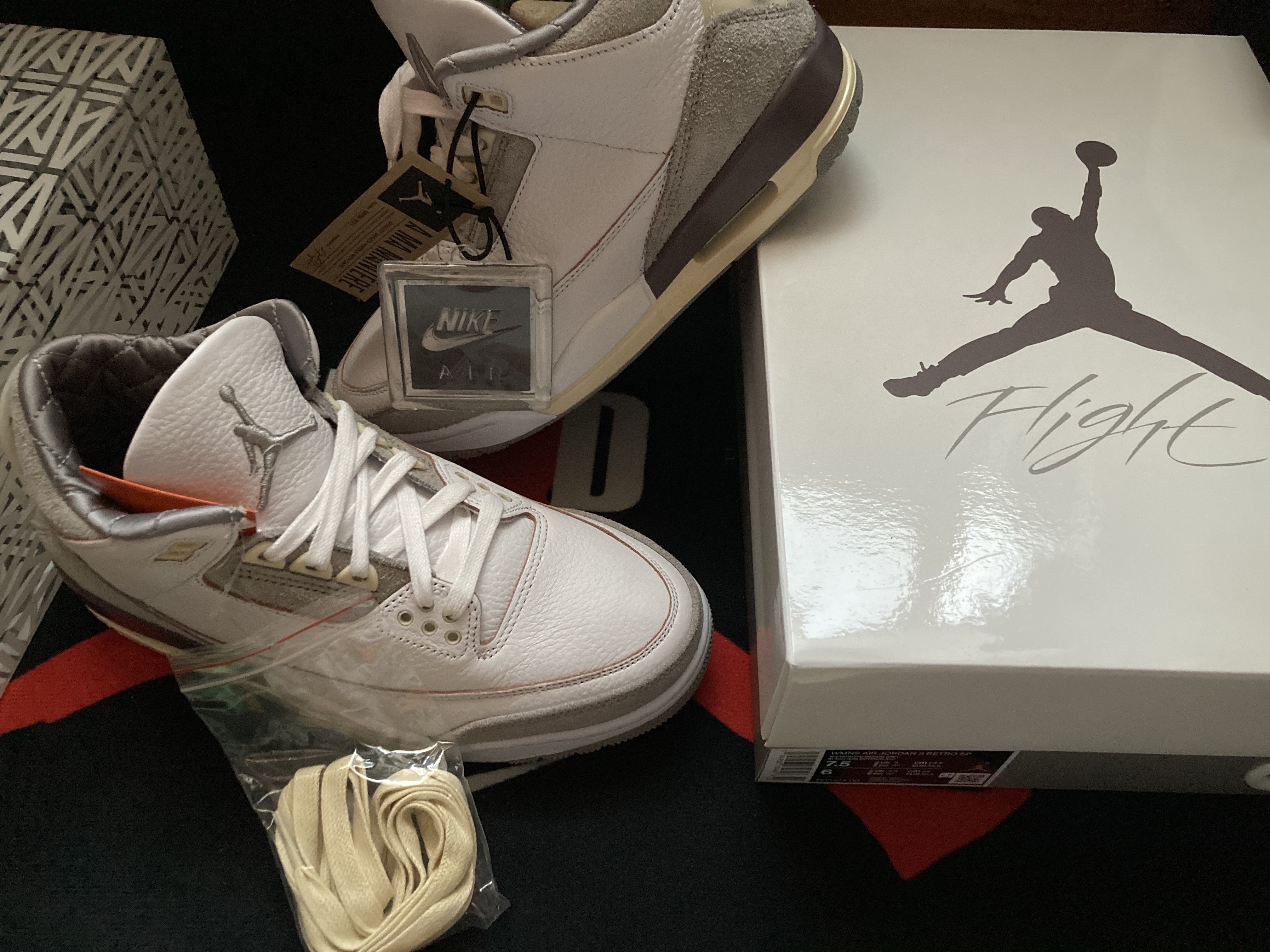 (W) Jordan 3 x A Ma Maniere Retro SP 착용 스타일 - 1