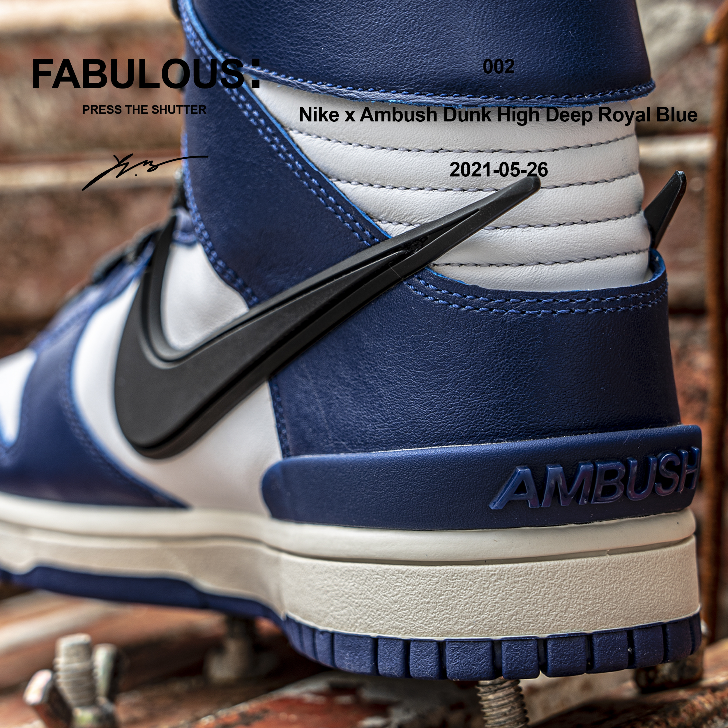Nike x Ambush Dunk High Deep Royal Blue 착용 스타일