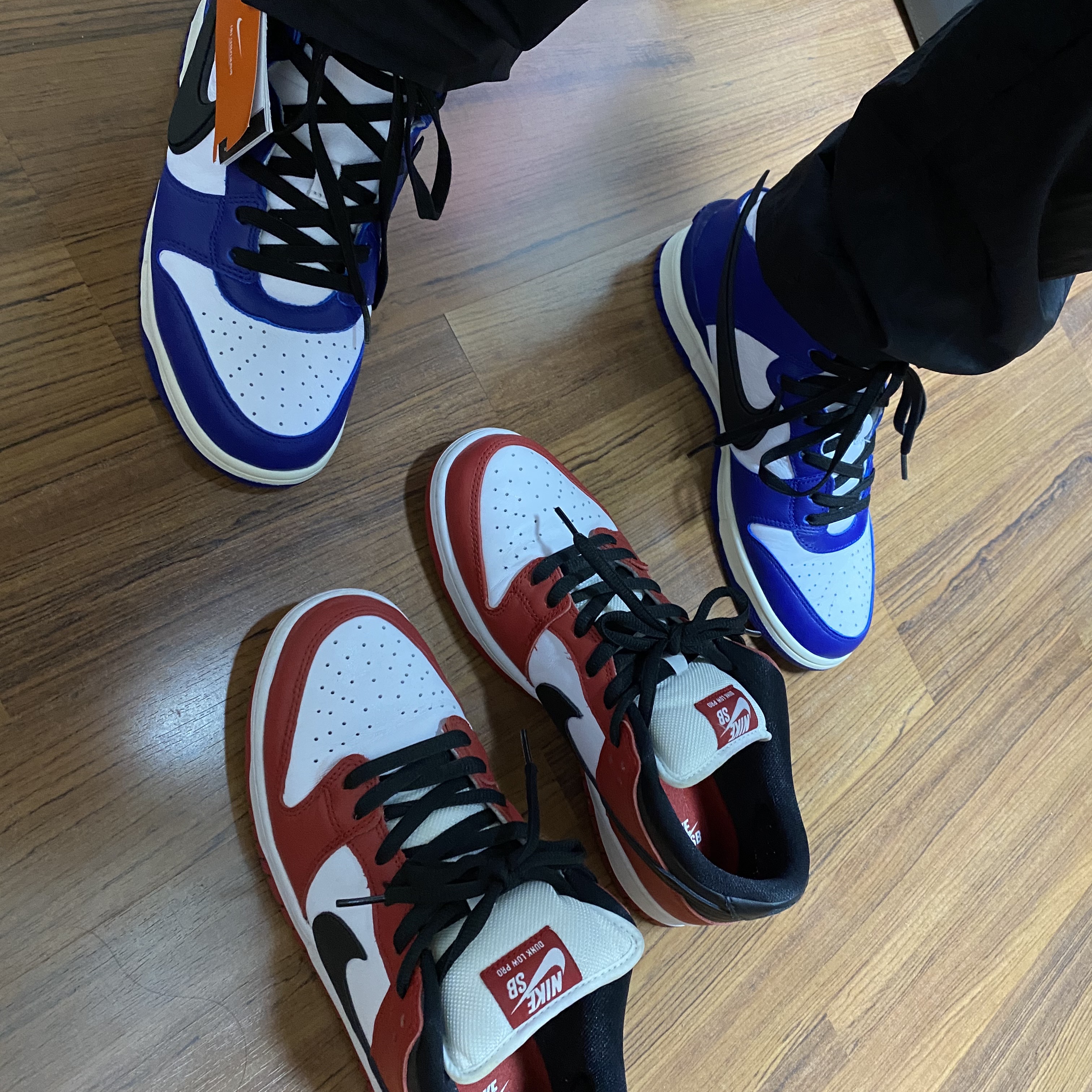 Nike SB Dunk Low Pro Chicago, Nike x Ambush Dunk High Deep Royal Blue 착용 스타일 - 2