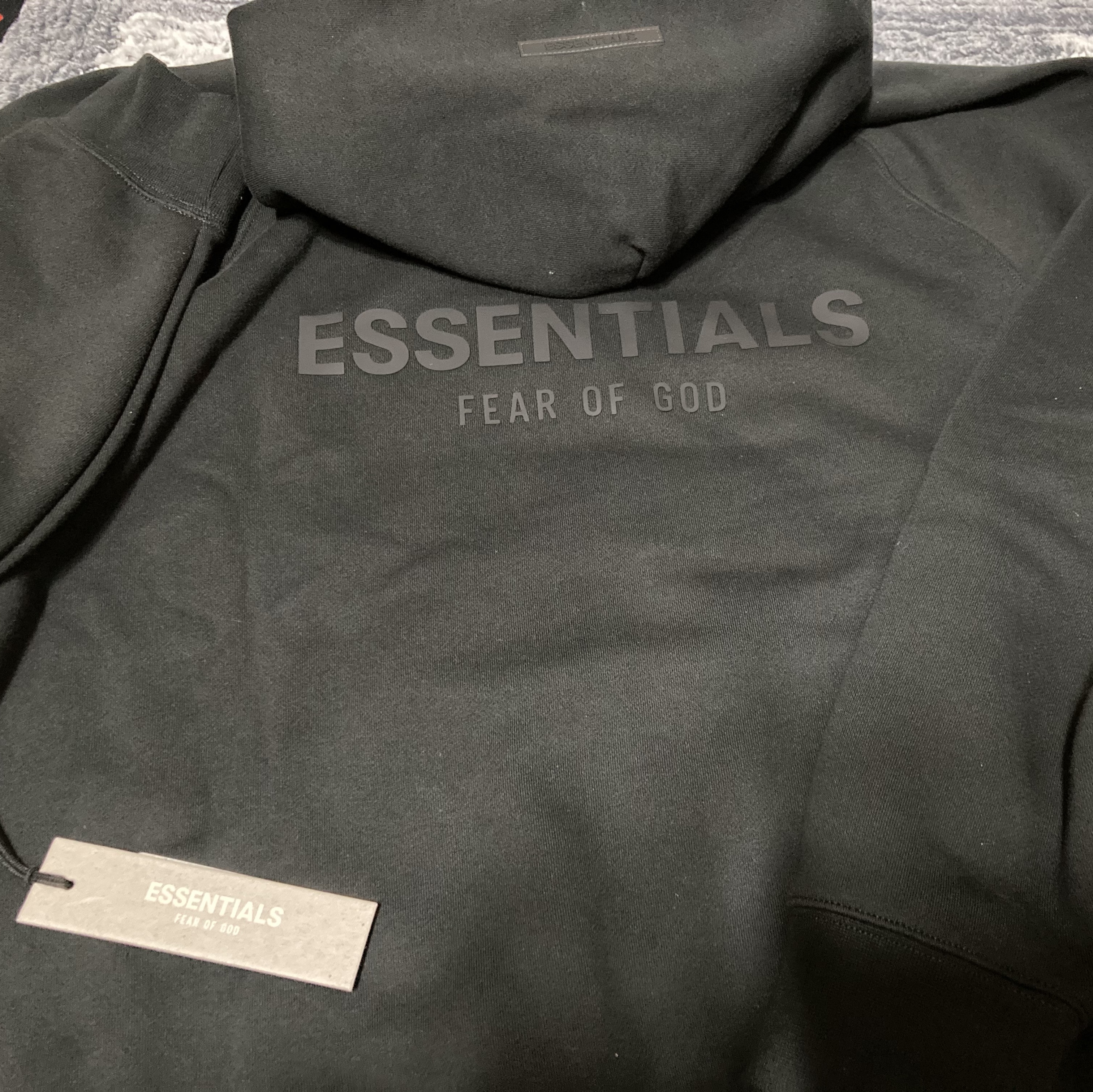 Essentials Pull-Over Hoodie Black - 21SS 착용 스타일 - 1