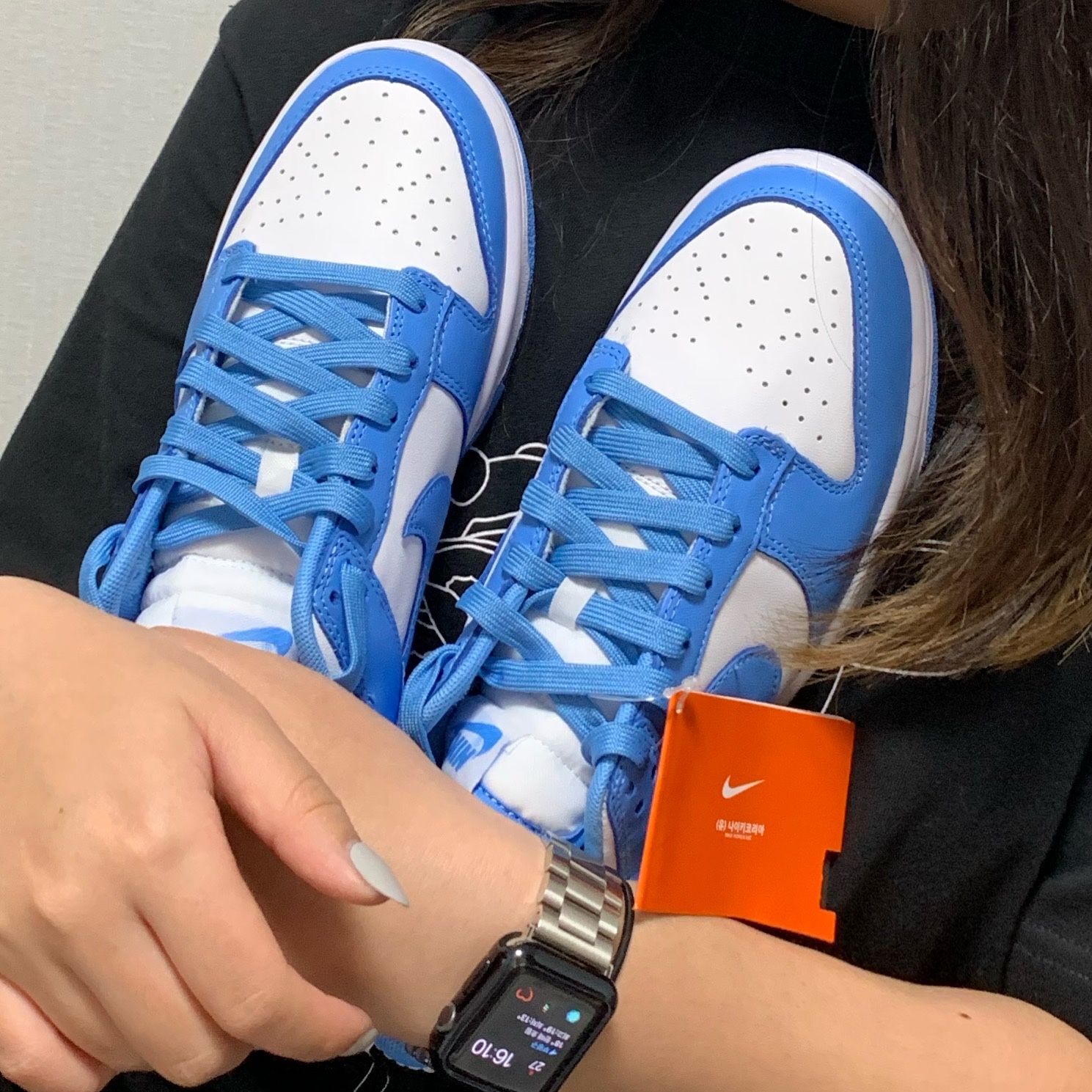 Nike Dunk Low Retro University Blue 착용 스타일