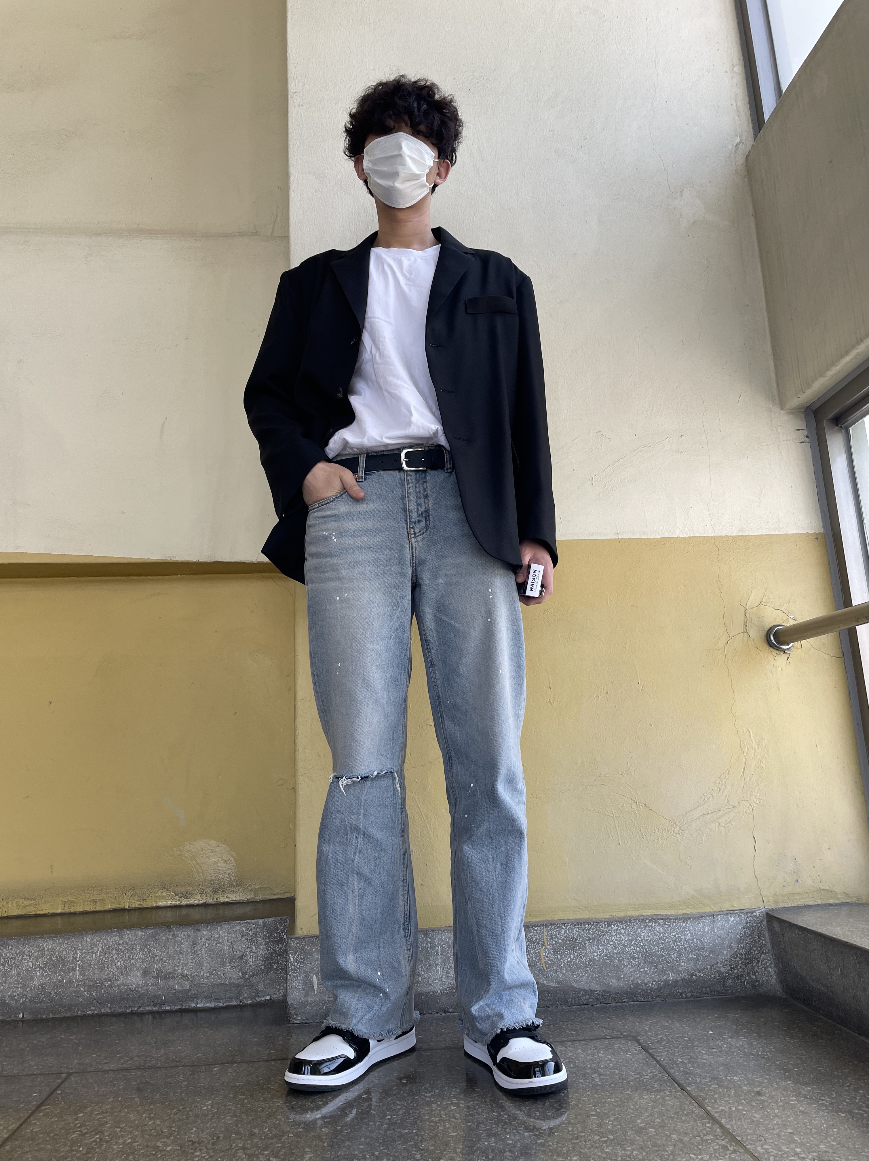 Jordan 1 Mid SE ASW Black 착용 스타일