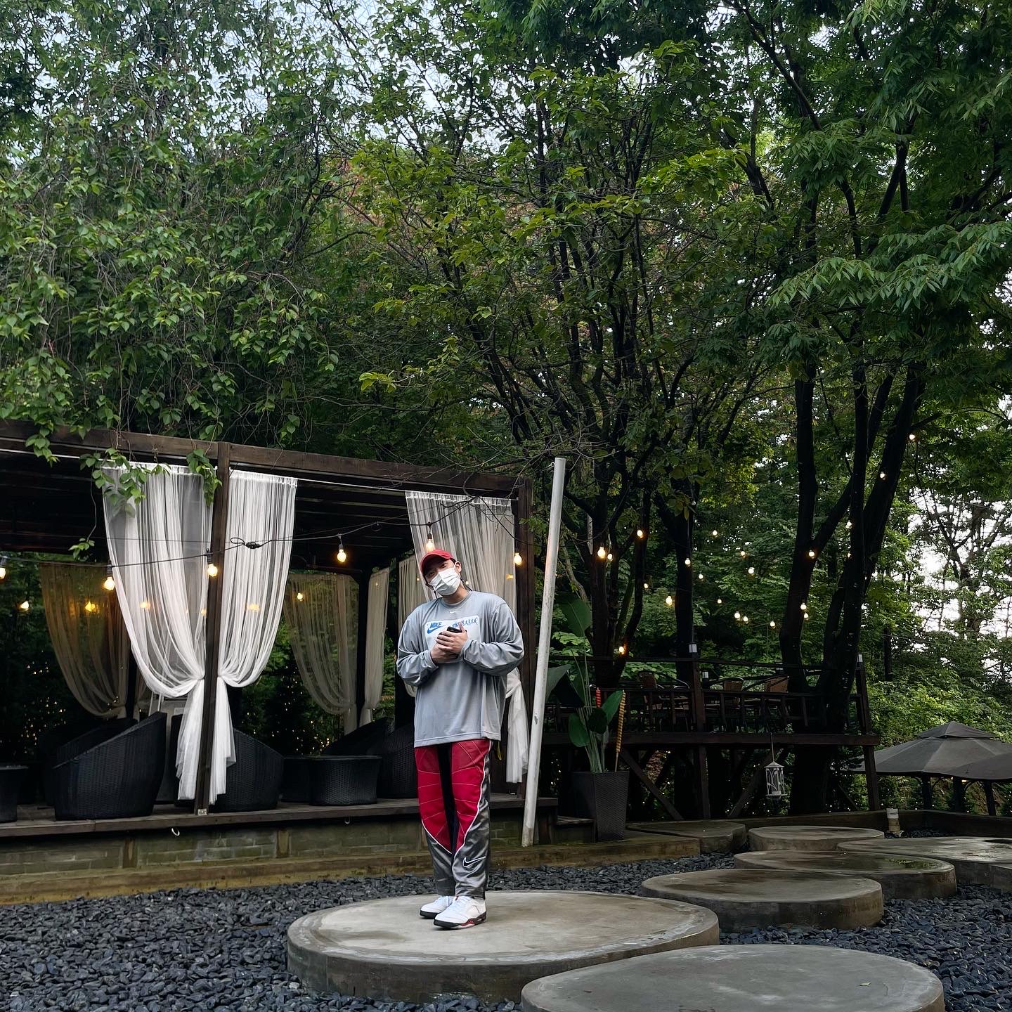 Nike x Cactus Plant Flea Market L/S Jersey Grey - US/EU, Nike x Cactus Plant Flea Market L/S Jersey Grey - Asia 착용 스타일 - 1