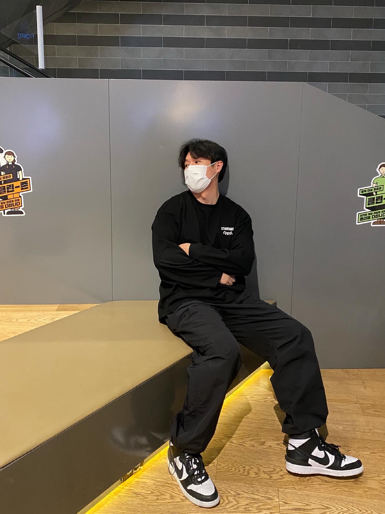 Nike x Ambush Dunk High Black 착용 스타일 - 2