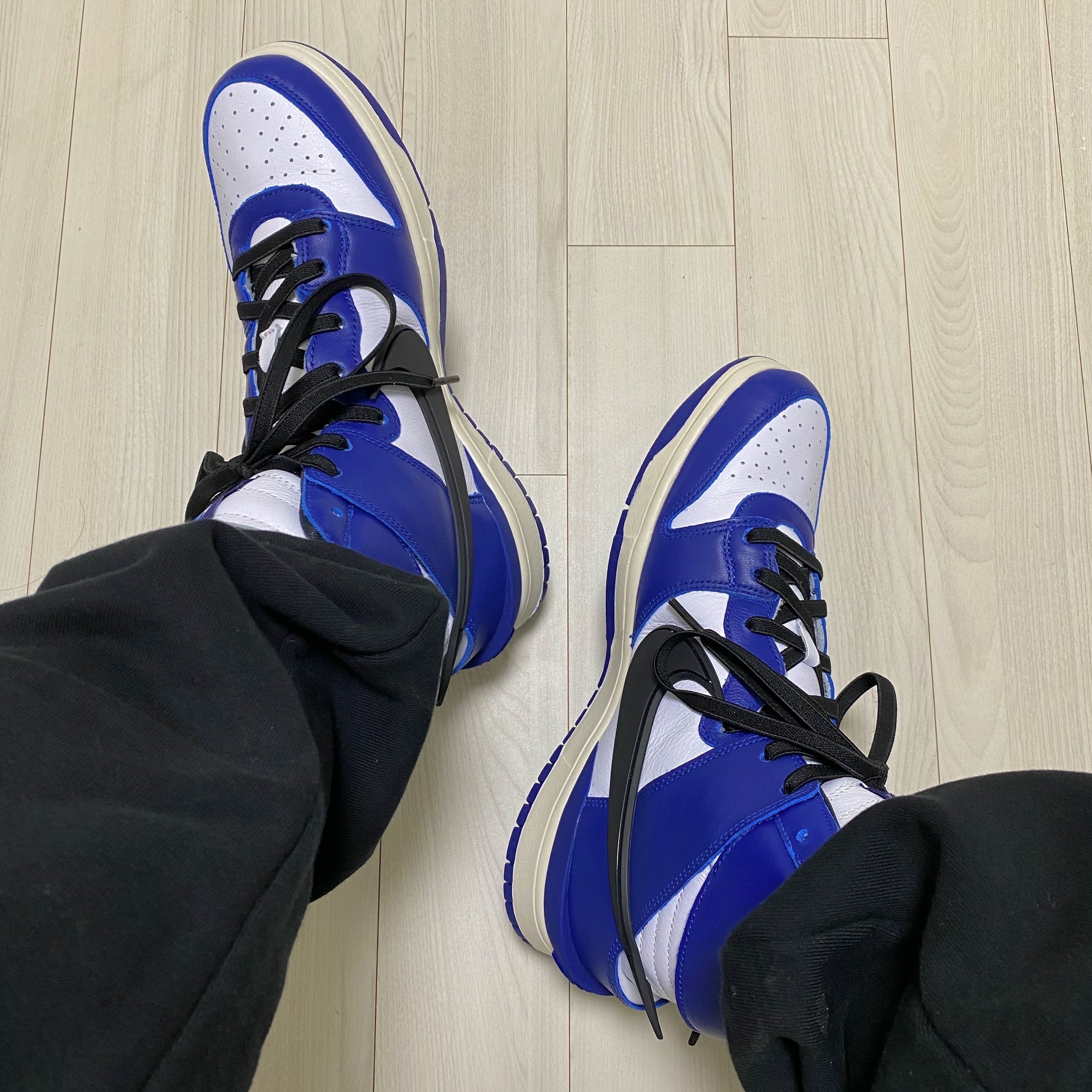 Nike x Ambush Dunk High Deep Royal Blue 착용 스타일 - 1