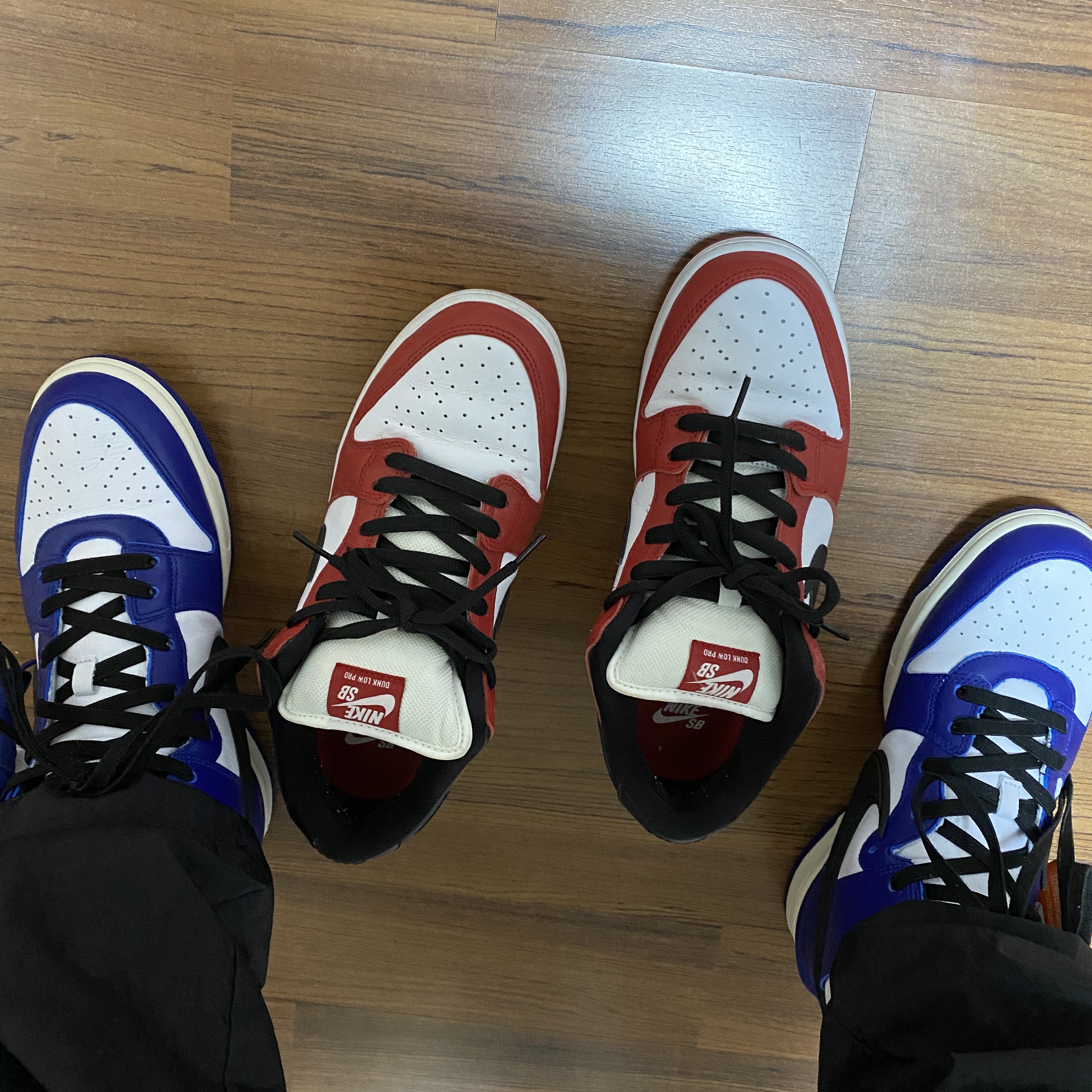 Nike SB Dunk Low Pro Chicago, Nike x Ambush Dunk High Deep Royal Blue 착용 스타일 - 1