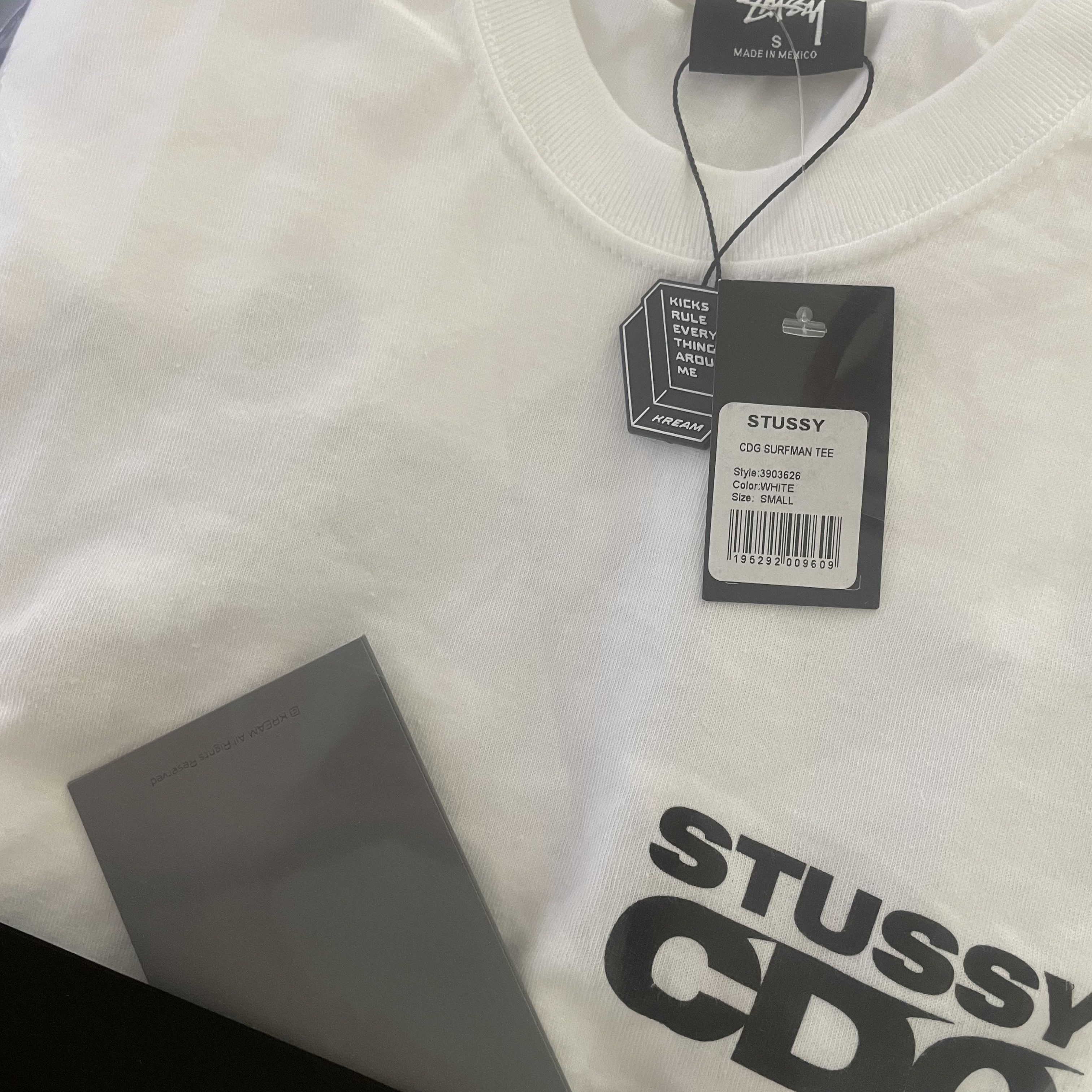 Stussy x CDG Surfman T-Shirt White 착용 스타일