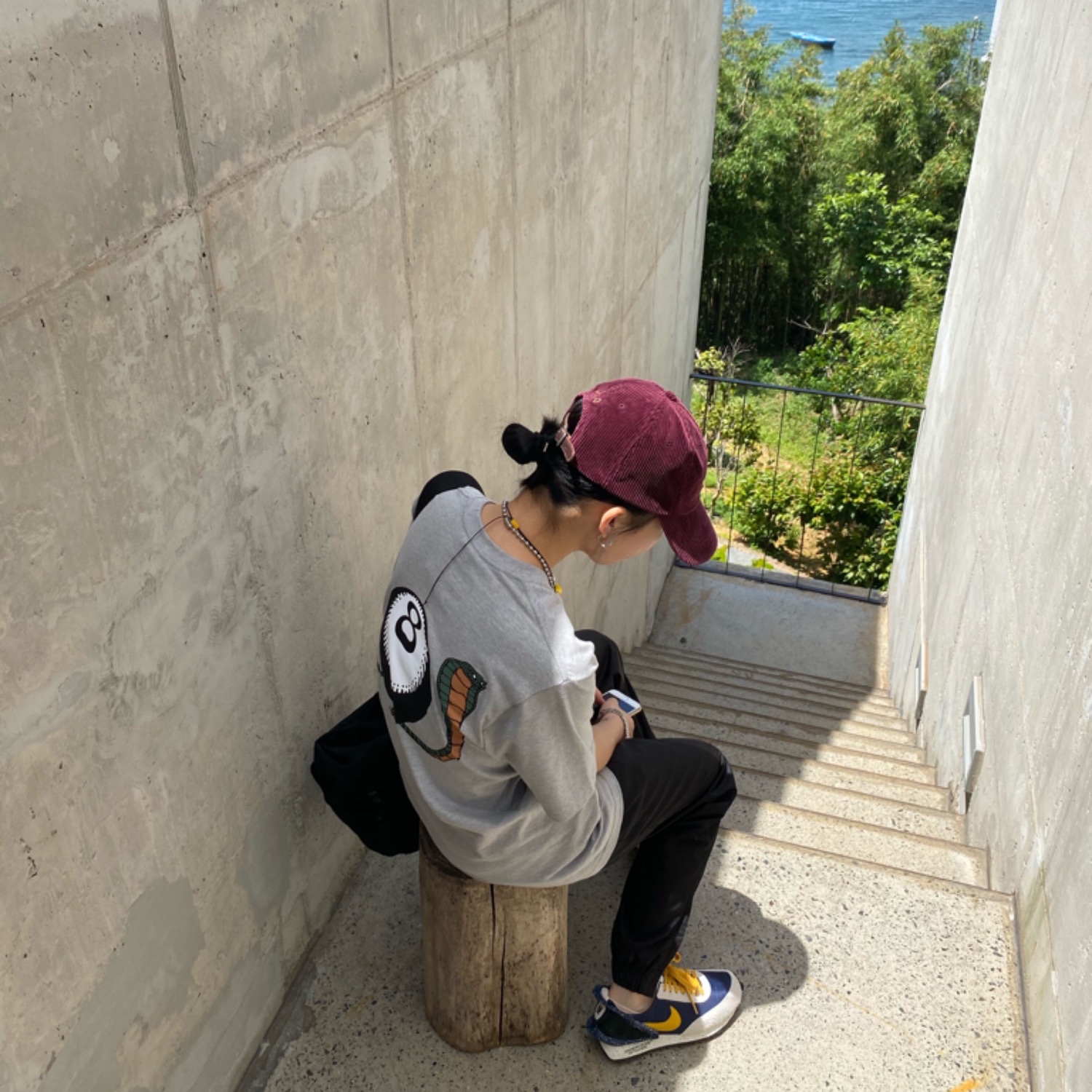 (W) Nike x Undercover Daybreak Obsidian 착용 스타일