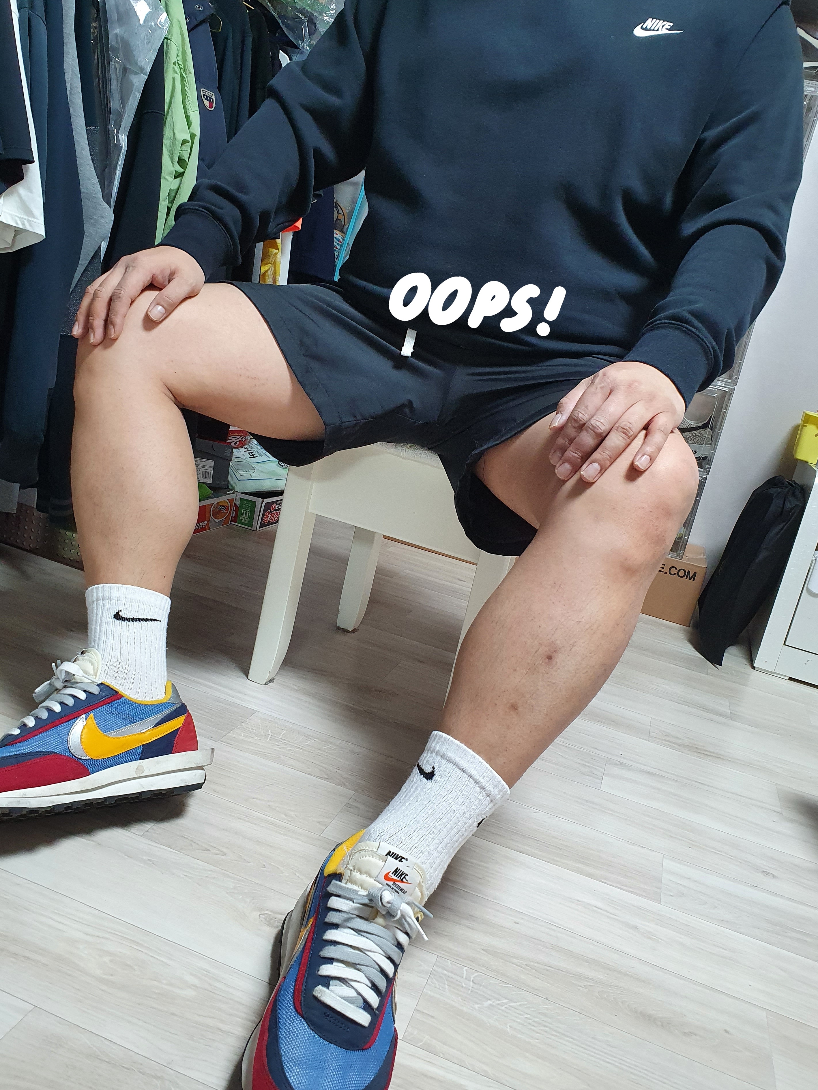 Nike x Sacai LDWaffle Blue Multi 착용 스타일