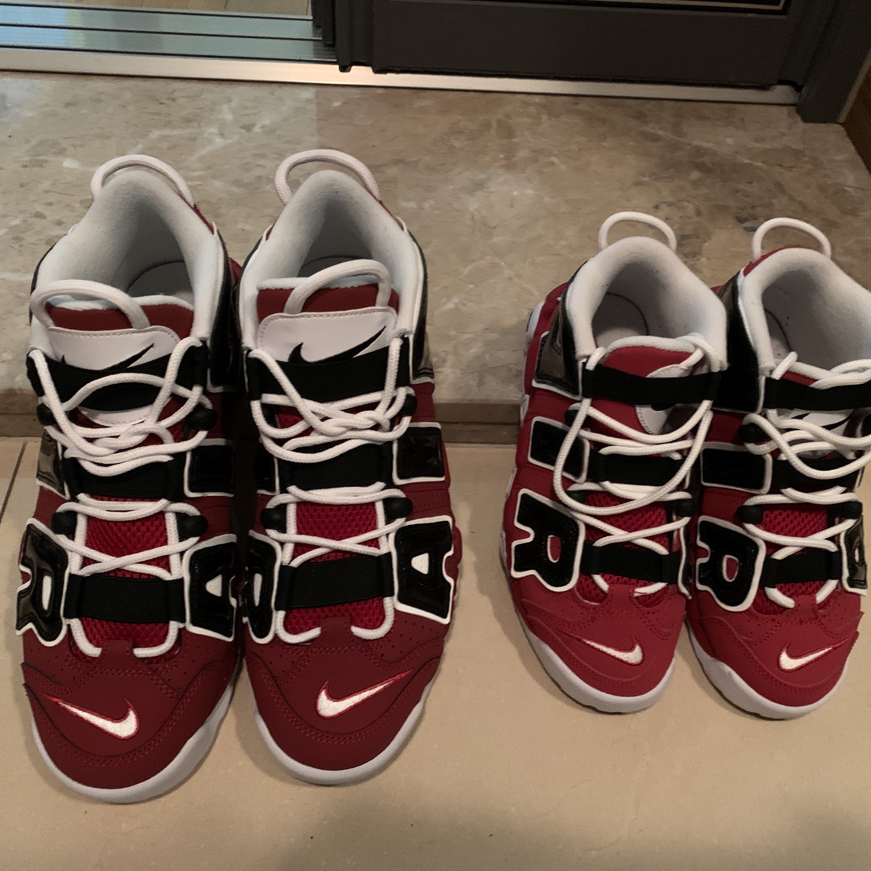 Nike Air More Uptempo 96 Bulls 2021, (GS) Nike Air More Uptempo 96 Bulls 2021 착용 스타일
