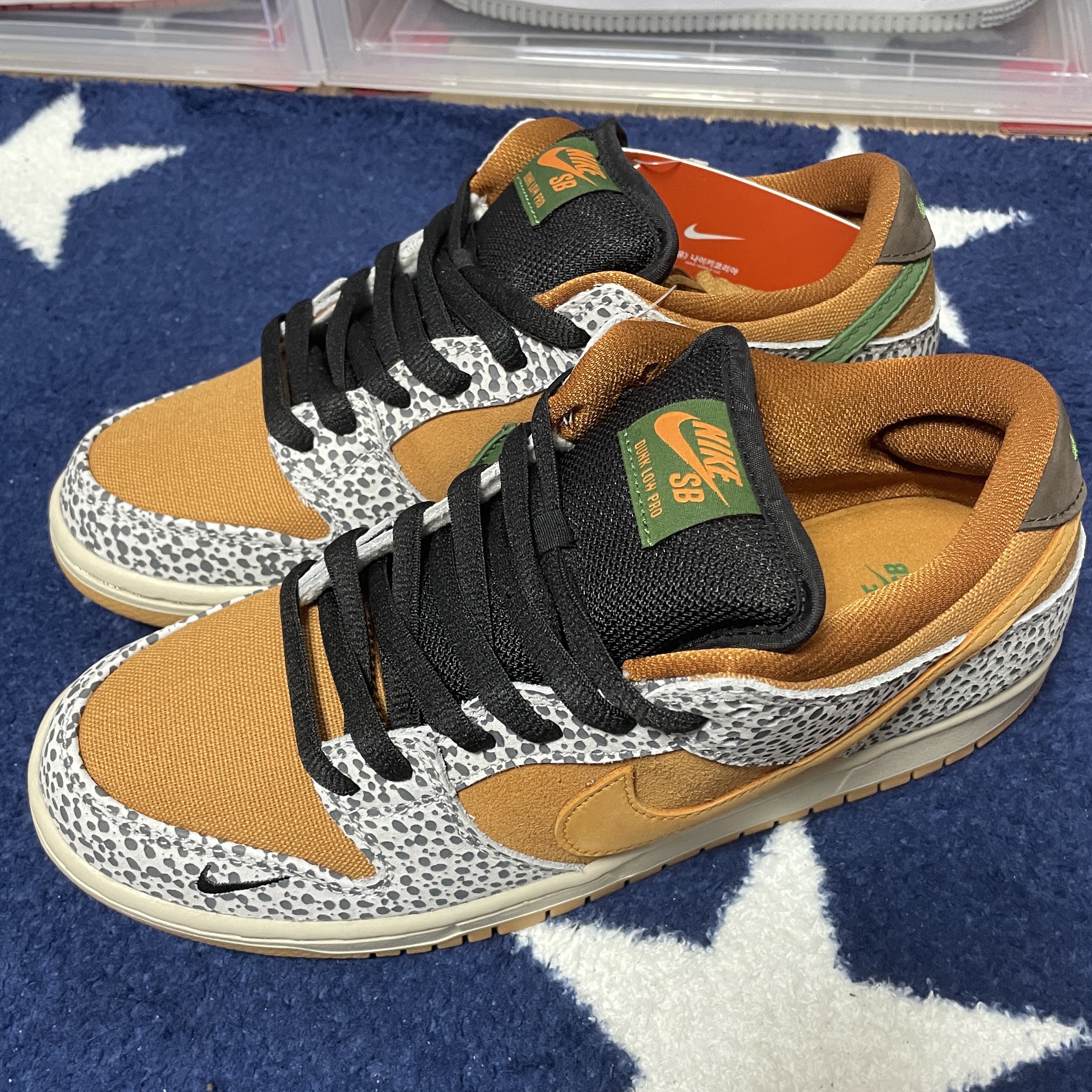 Nike SB Dunk Low Pro Safari 착용 스타일 - 1