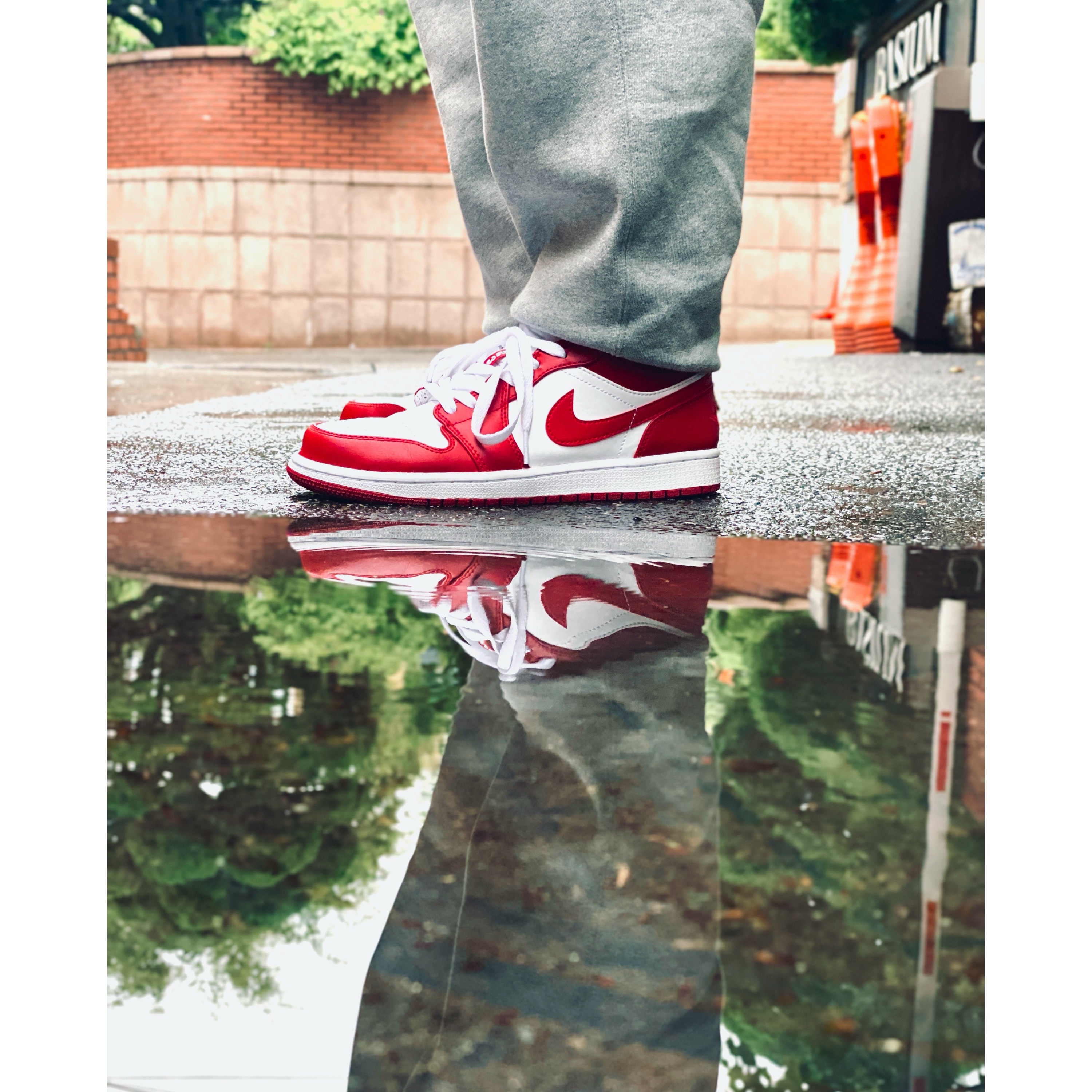 Jordan 1 Low Gym Red White 착용 스타일