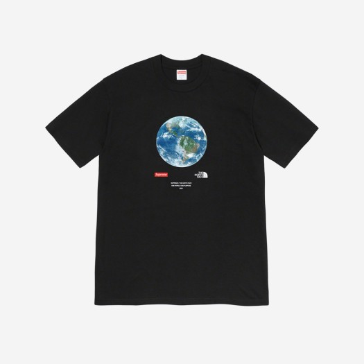 슈프림 x 노스페이스 원 월드 티셔츠 블랙 - 20SS