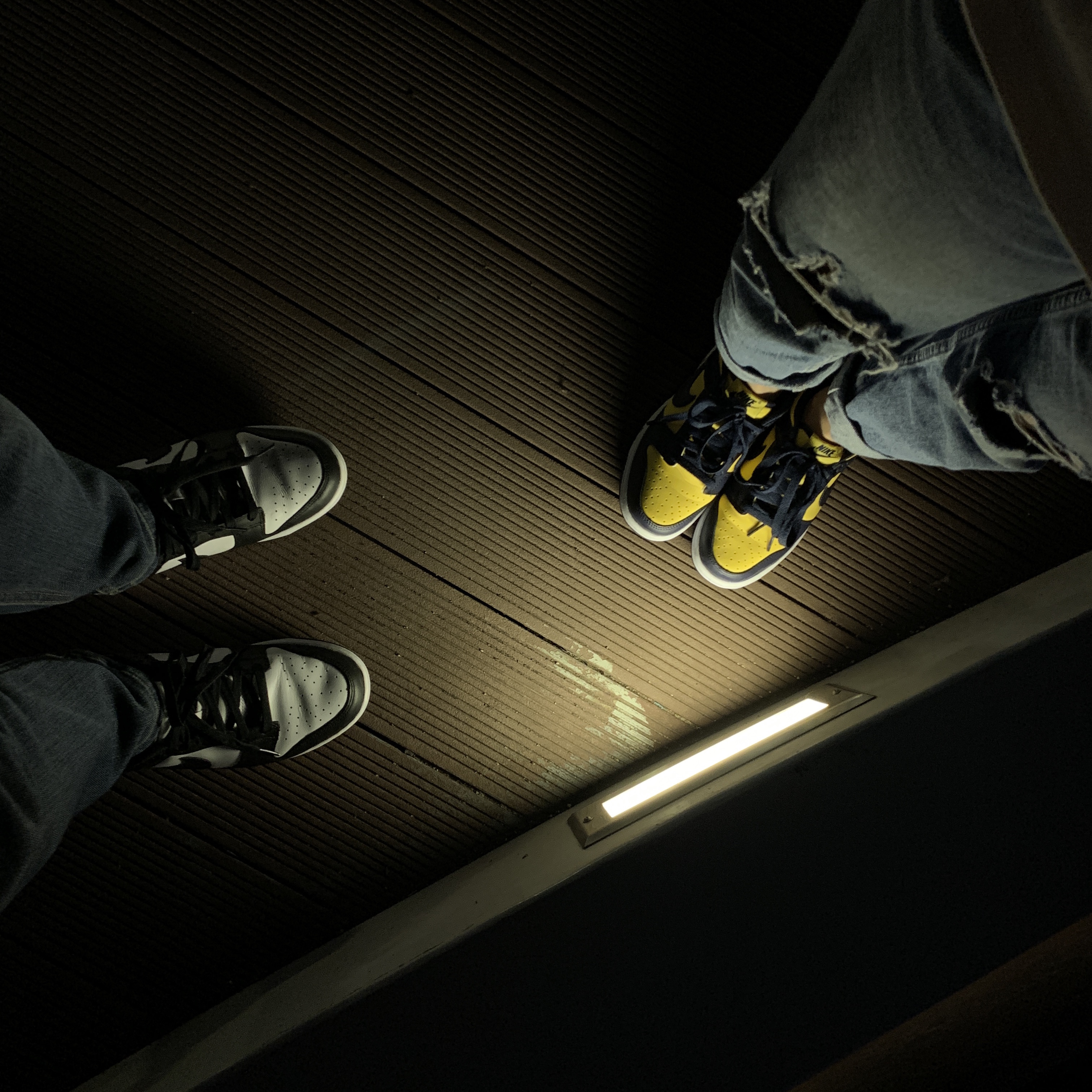 Nike Dunk Low Retro Black, (GS) Nike Dunk Low Varsity Maize 착용 스타일