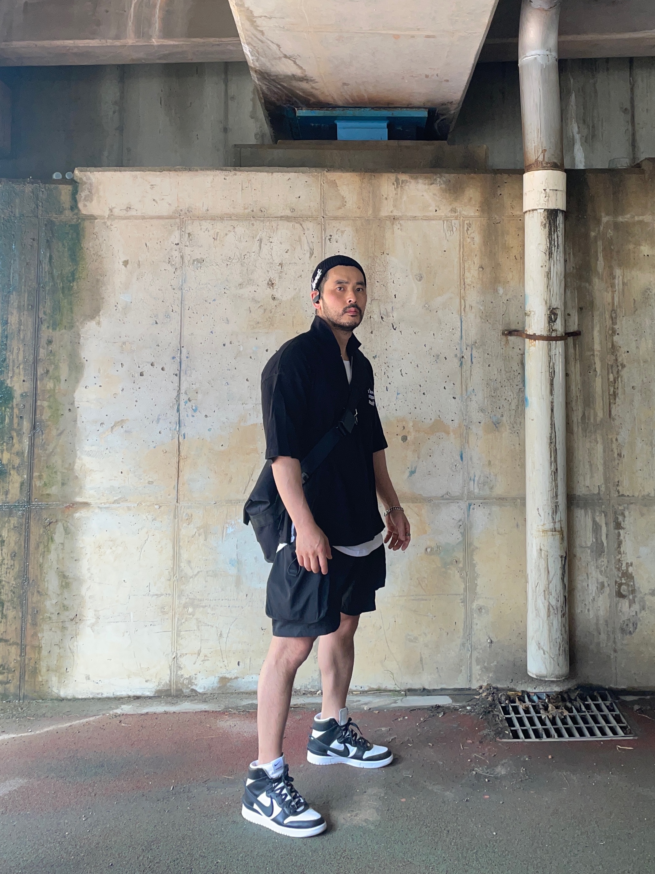 Nike x Ambush Dunk High Black 착용 스타일 - 3