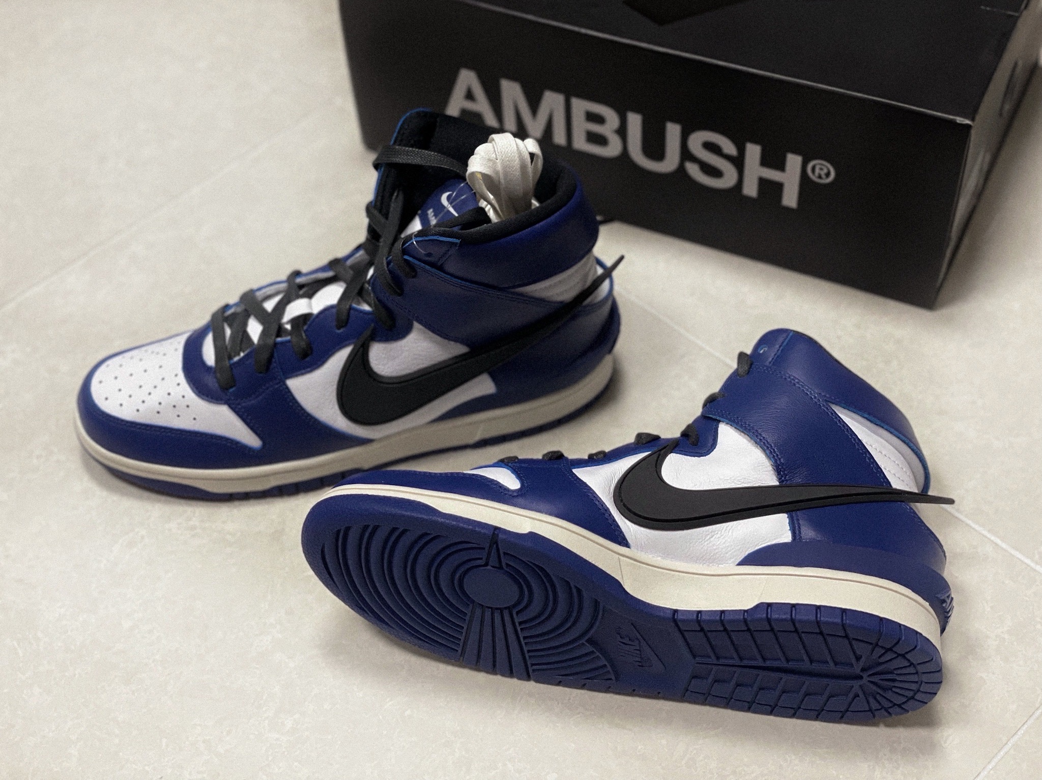 Nike x Ambush Dunk High Deep Royal Blue 착용 스타일 - 1