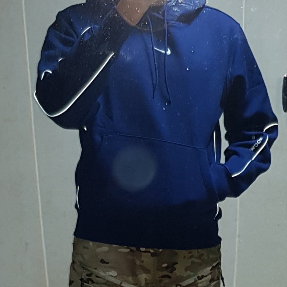 Nike x Drake Nocta Cardinal Stock Essential Hoodie Navy - Asia 착용 스타일