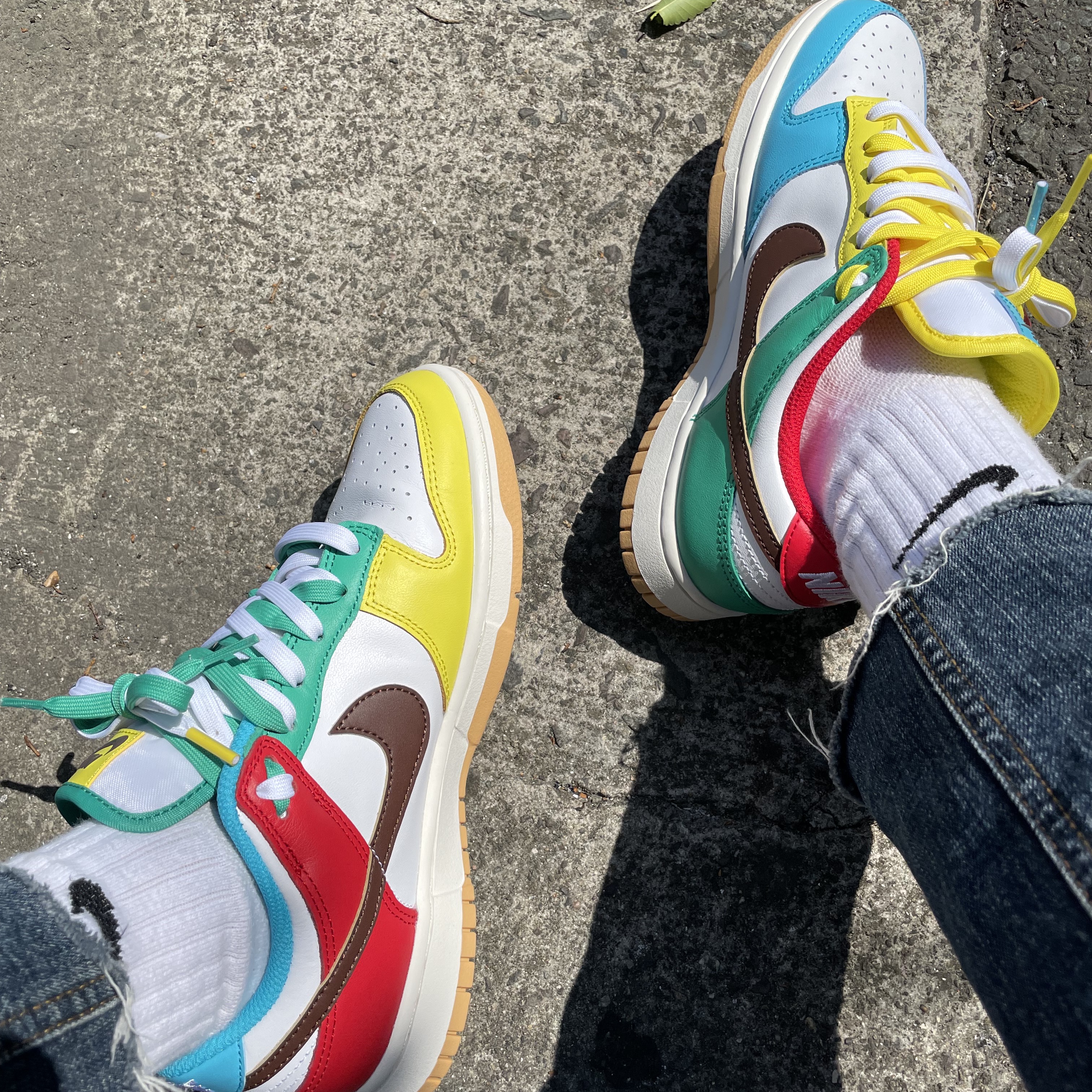 Nike Dunk Low SE Free.99 White 착용 스타일 - 2