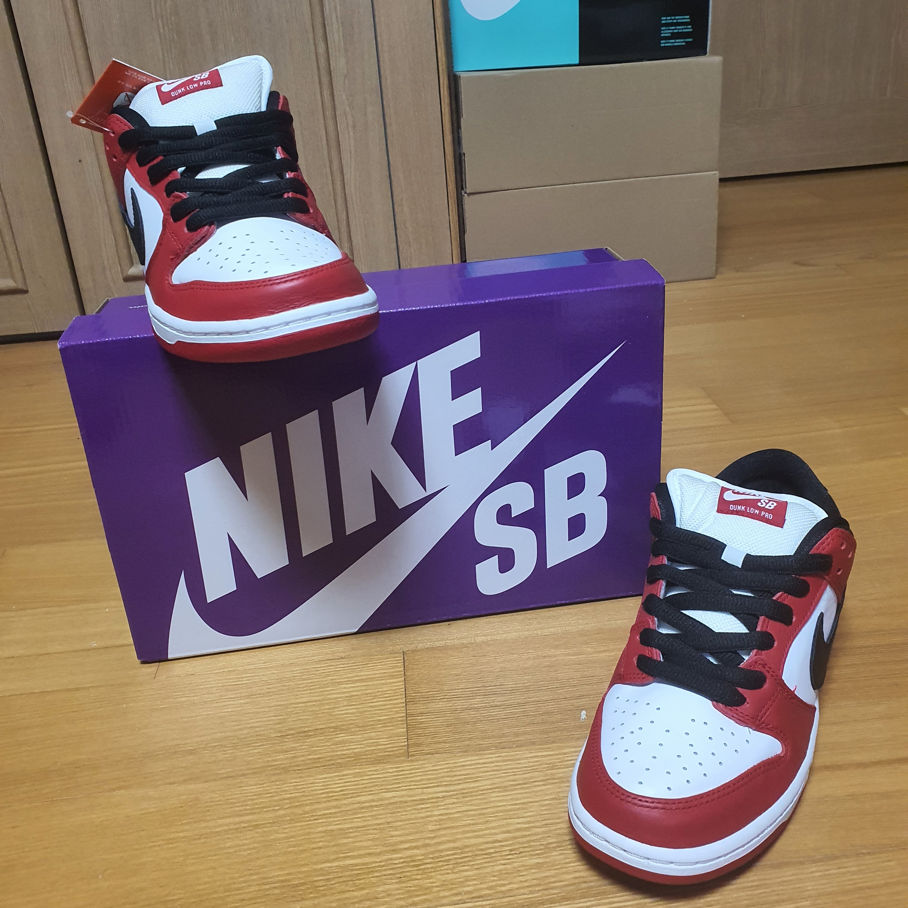 Nike SB Dunk Low Pro Chicago 착용 스타일 - 5