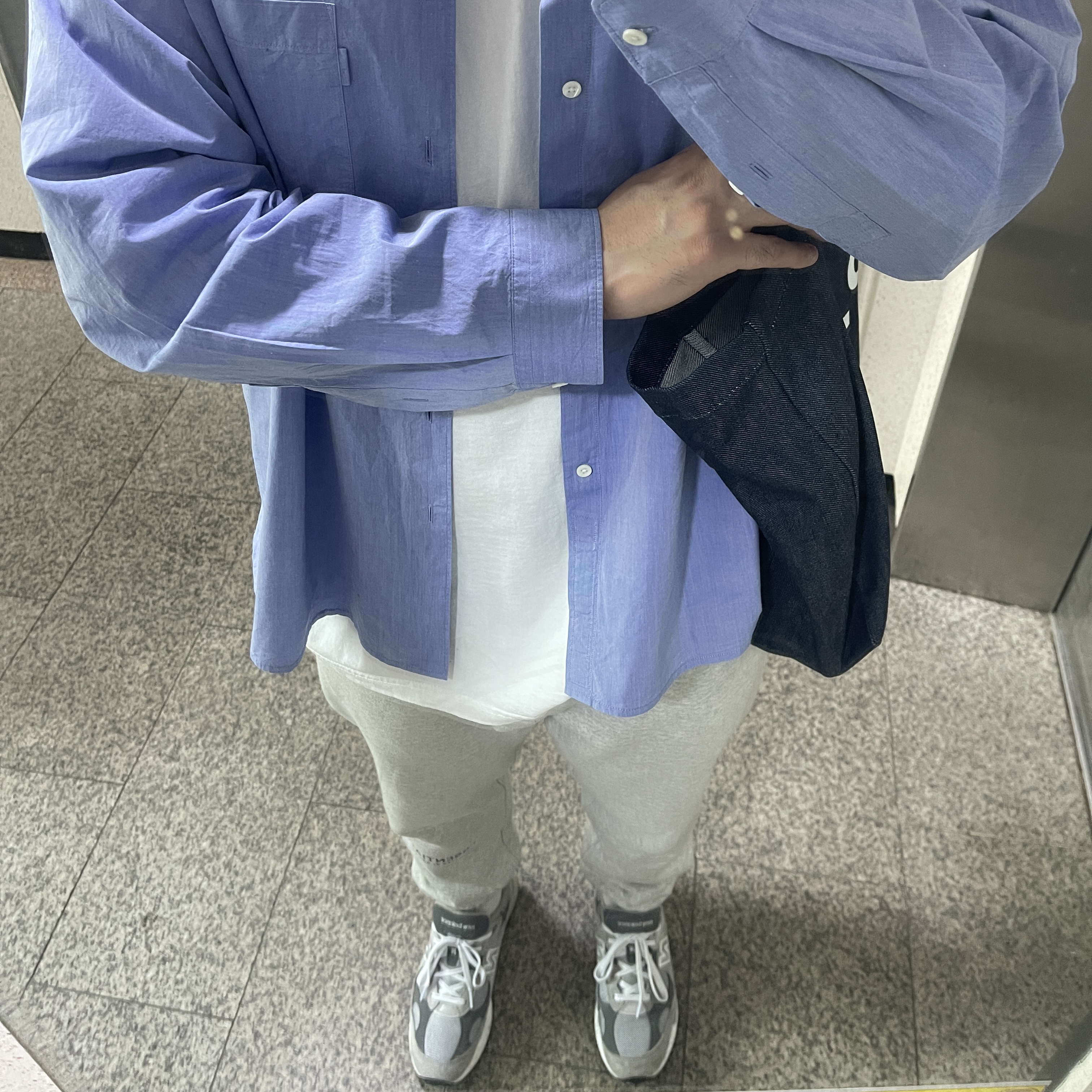 New Balance 992 Made in USA Grey - D Standard, Essentials Sweatpants Heather Grey - 20FW 착용 스타일