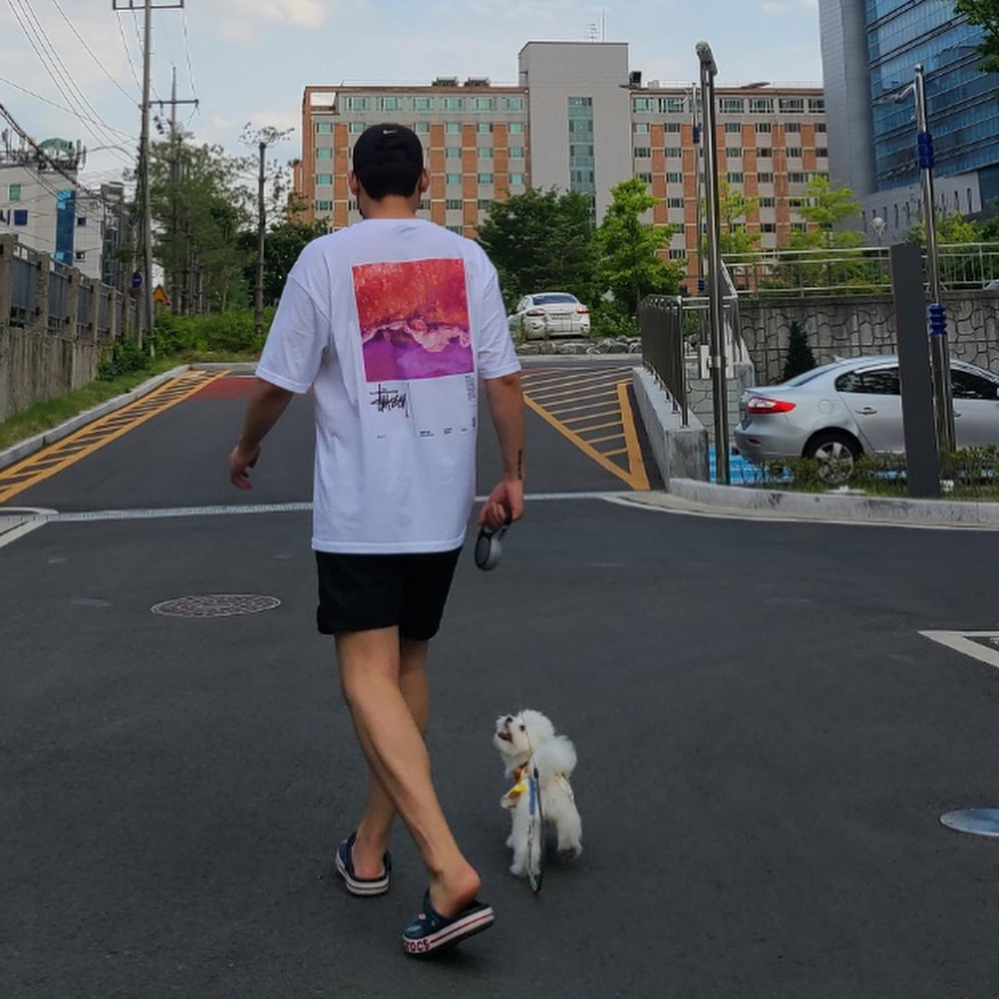 Stussy Ocean Dream T-Shirt White 착용 스타일
