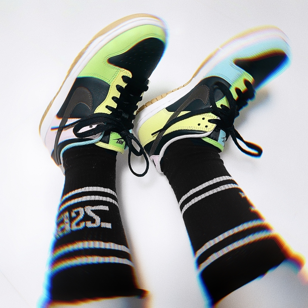(GS) Nike Dunk Low SE Free.99 Black 착용 스타일