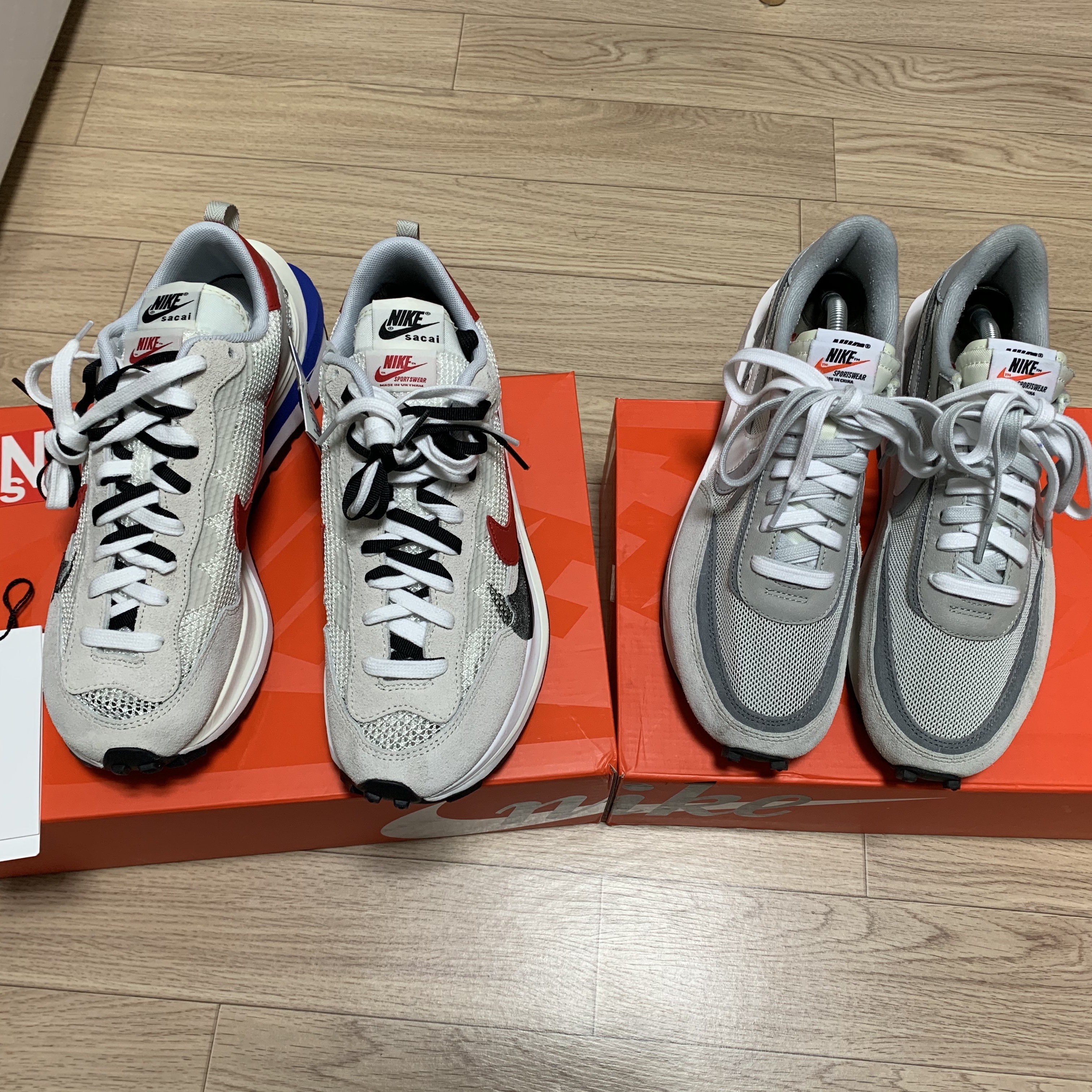 Nike x Sacai VaporWaffle Royal Fuchsia, Nike x Sacai LDWaffle Summit White 착용 스타일 - 3