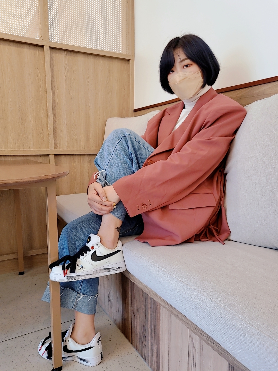 Nike x Peaceminusone Air Force 1 Low Para-Noise 2.0 착용 스타일